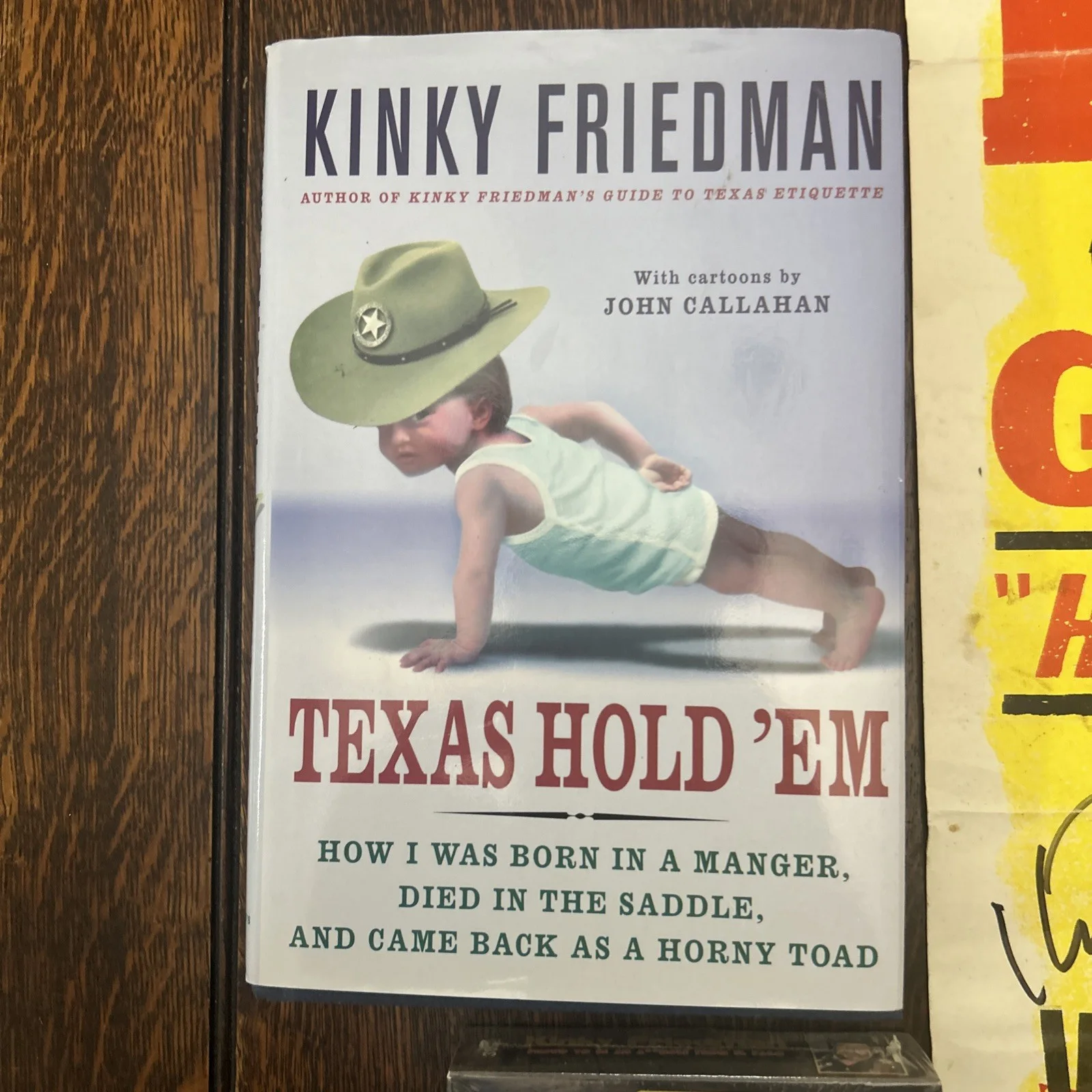 KINKY FRIEDMAN For Governor SIGNED Poster + Book And Sealed VHS Don Imus Photo, изображение 4