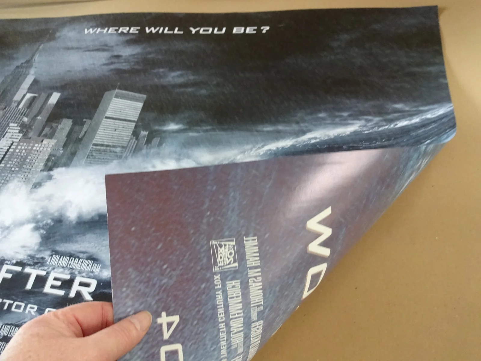 The Day After Tomorrow Original 2004 Double Sided Movie Poster 40"x30" D. Quaid, image 2