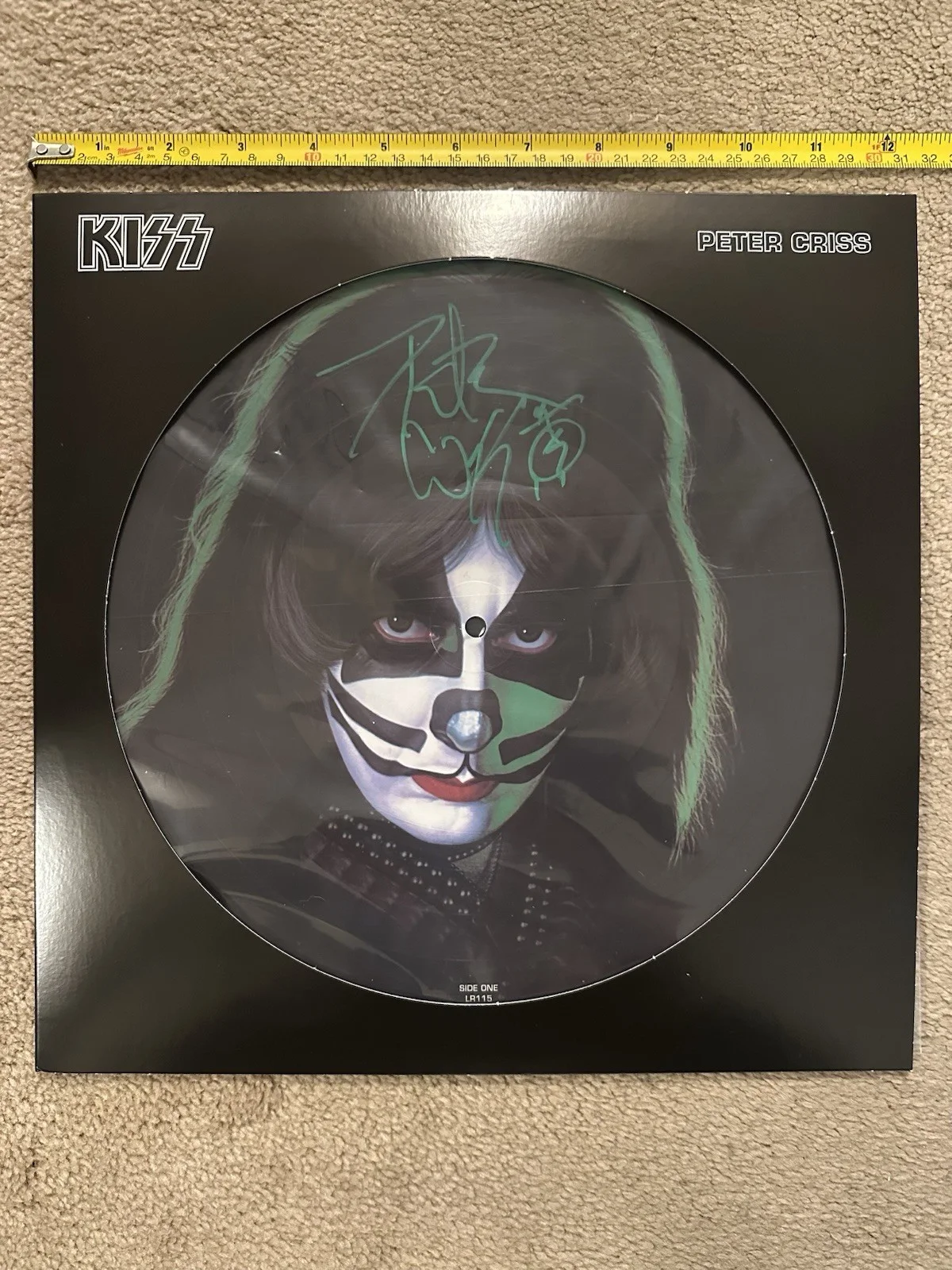 Peter Criss Autographed Signed Solo Album 12” Vinyl Picture Disc Record Kiss, изображение 2