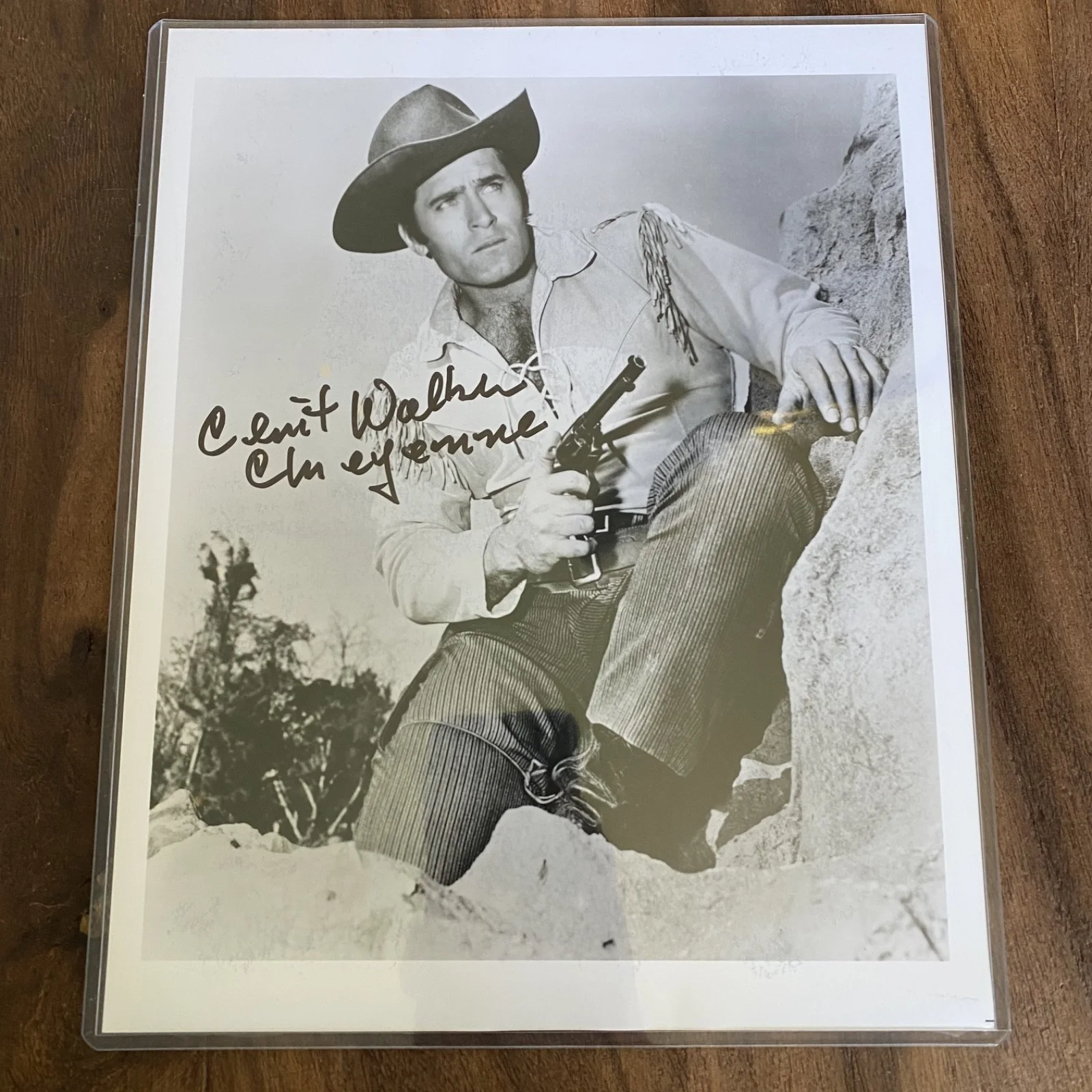 Clint Walker Cheyenne Autographed Hand Signed 8"x 10" B&W Photo w/ COA, изображение 2