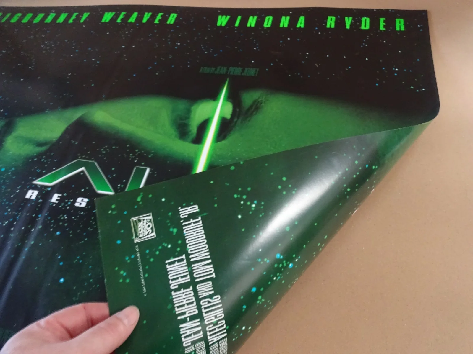 Alien: Resurrection Original 1997 Double Sided Quad Movie Poster 40"x30" Weaver, image 2