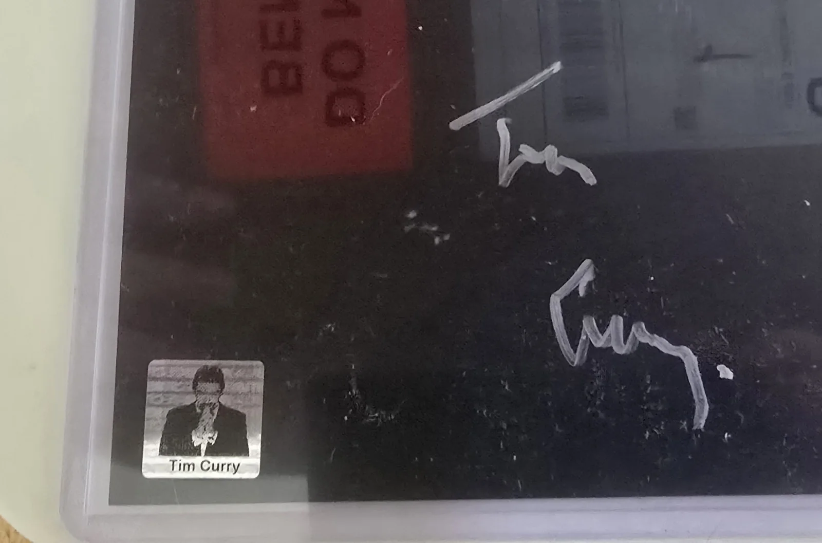 Tim Curry — Tim Curry Signed Autographed 11x14 Legend The Darkness OCCM & Curry COA, изображение 2