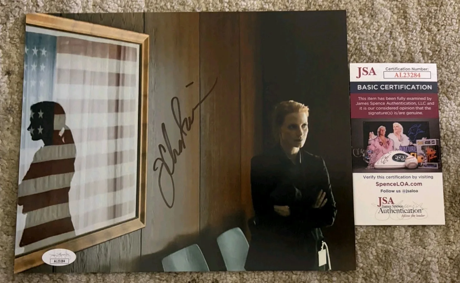 Jessica Chastain — JESSICA CHASTAIN SIGNED 8X10 PHOTO AUTOGRAPH JSA COA AUTHENTIC FREE SHIP