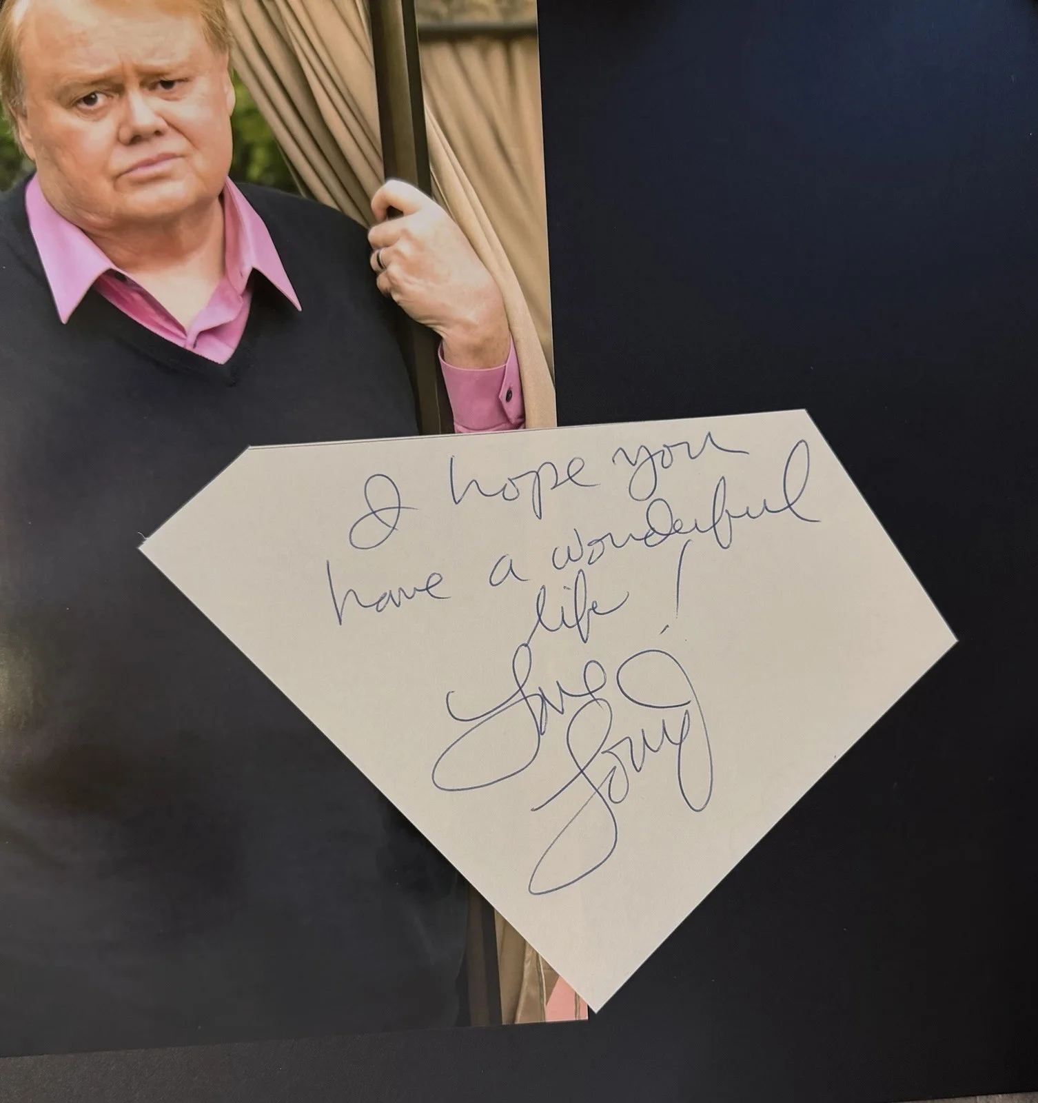 Louie Anderson Signed Page Cut Autograph + 8x10 Photo Comedian Baskets, image 2