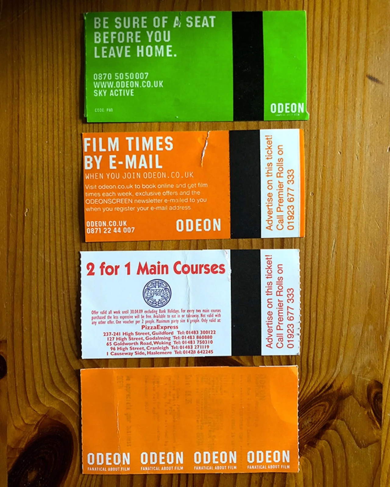 Harry Potter 4 ODEON Cinema Tickets 2004-2010 Vintage Film Memorabillia, изображение 2