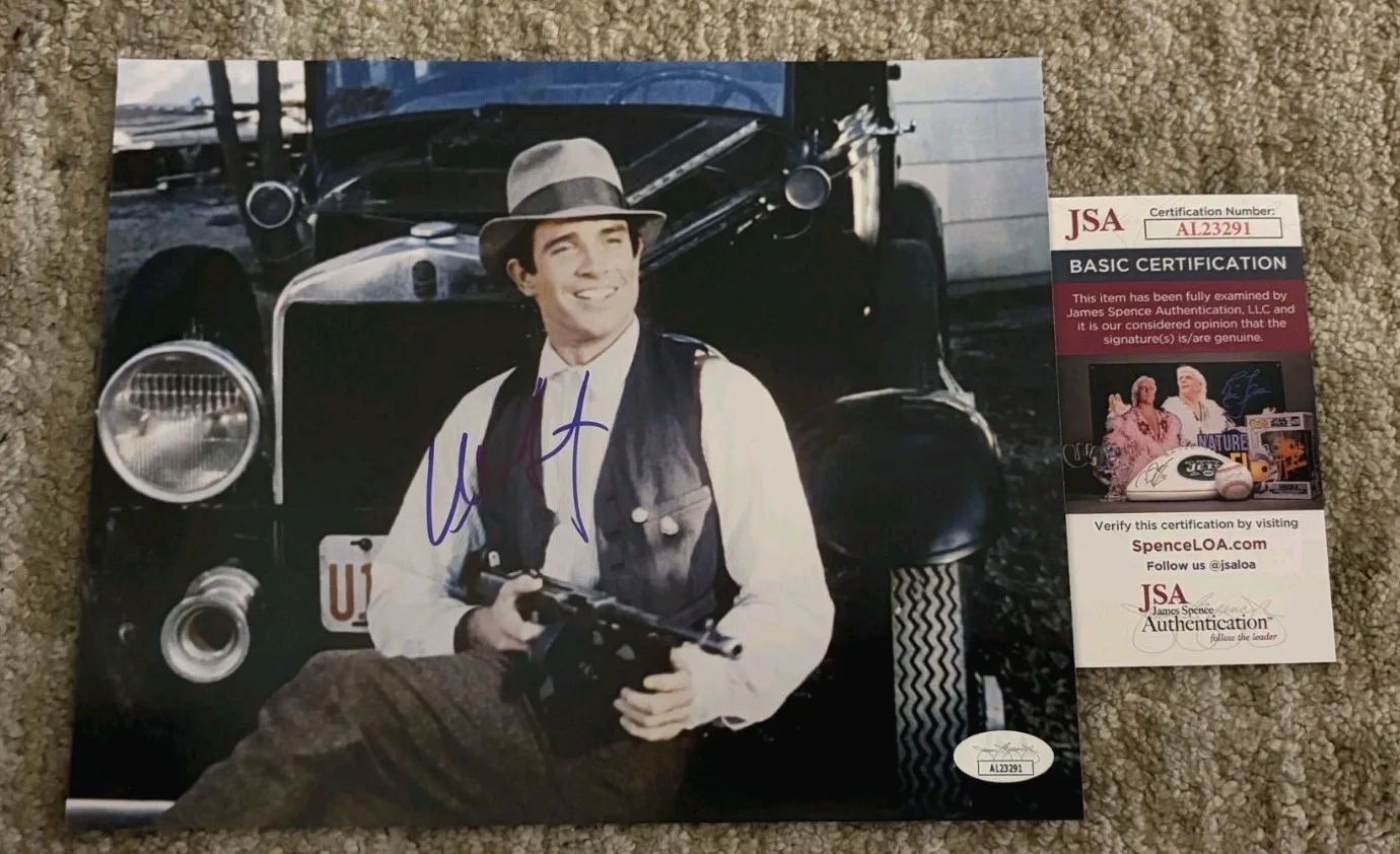 Warren Beatty — WARREN BEATTY SIGNED 8X10 PHOTO DICK TRACY AUTOGRAPH JSA COA AUTHENTIC FREE SHIP
