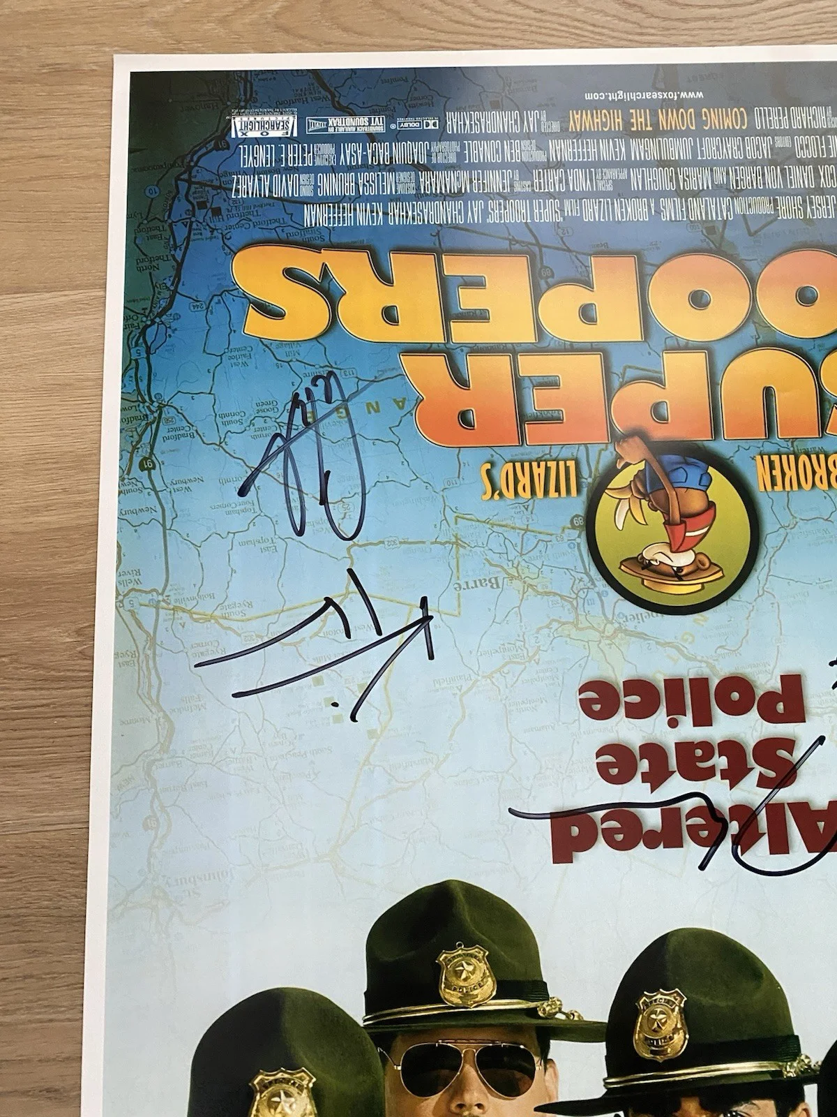 Super Troopers Signed Poster Autographed Full Cast Jay, Steve, Kevin, Paul, Erik, image 2