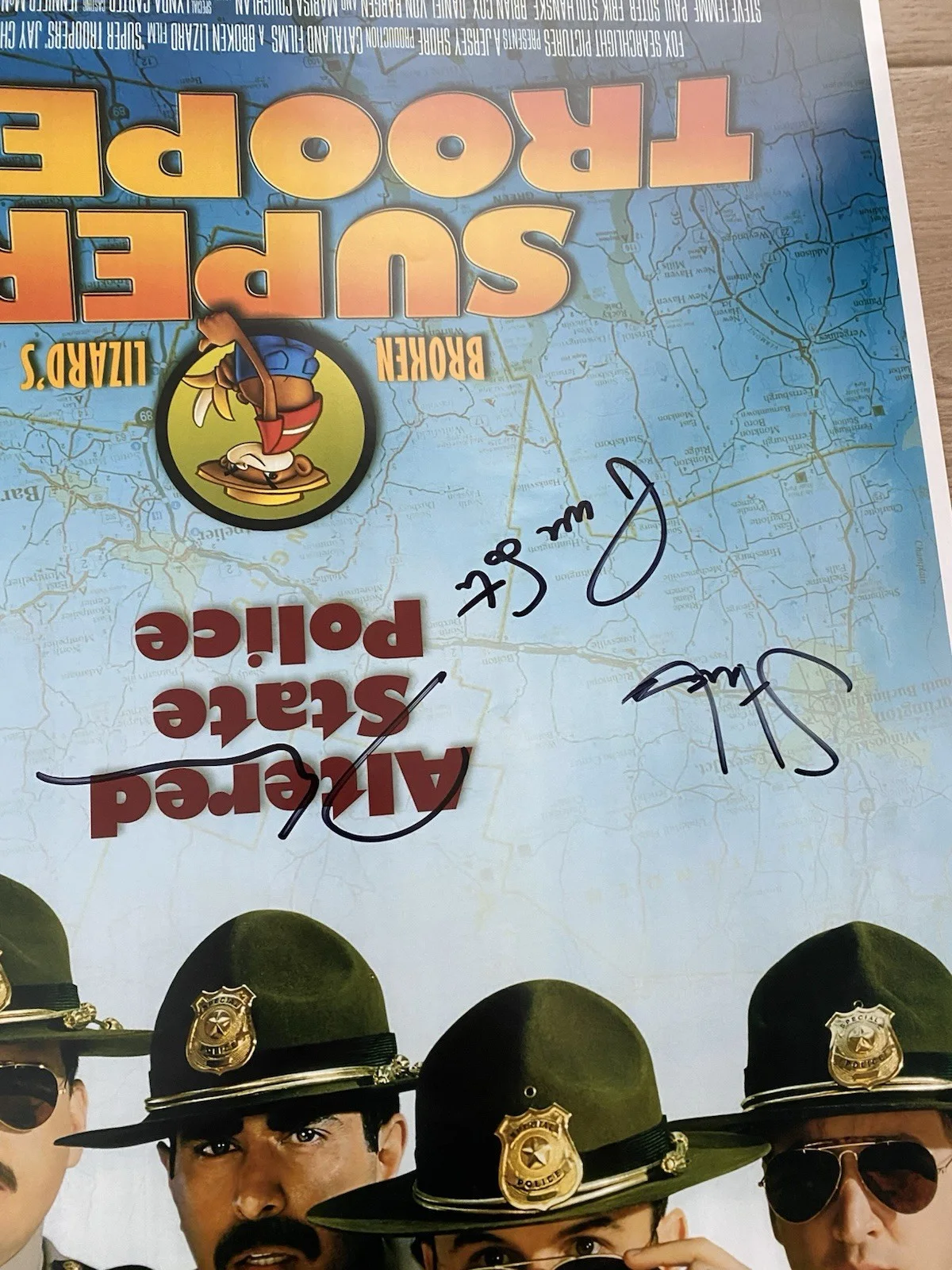 Super Troopers Signed Poster Autographed Full Cast Jay, Steve, Kevin, Paul, Erik, image 3