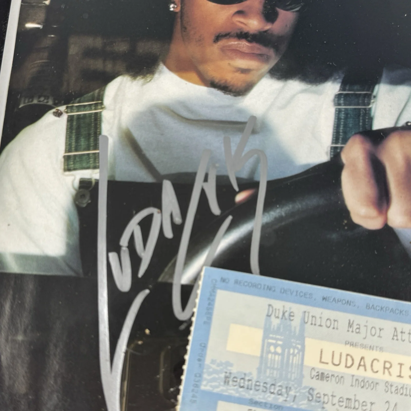 Ludacris Autographed 8x10 Photo Print With 2003 COA Signed + Ticket Stub, изображение 2