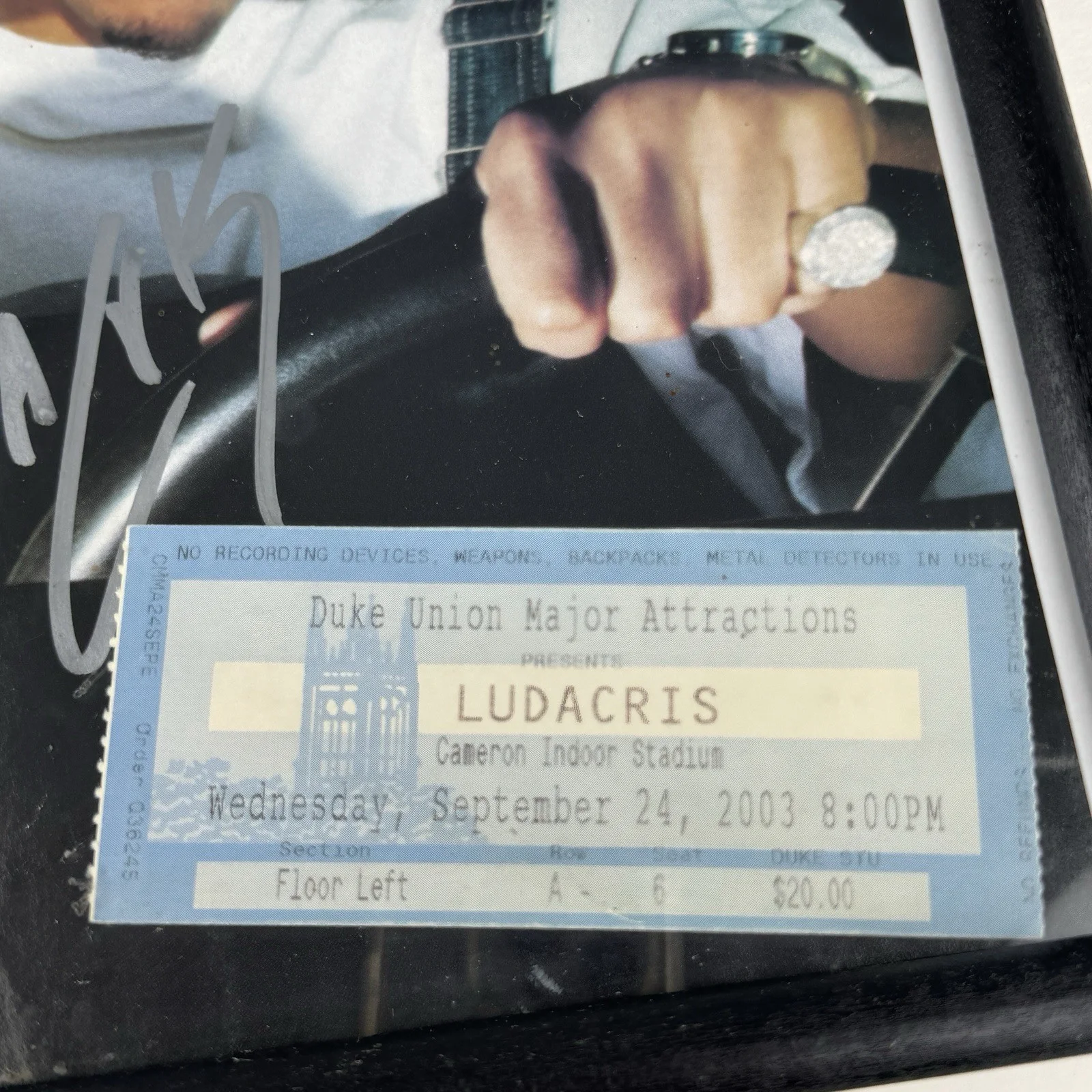 Ludacris Autographed 8x10 Photo Print With 2003 COA Signed + Ticket Stub, изображение 3