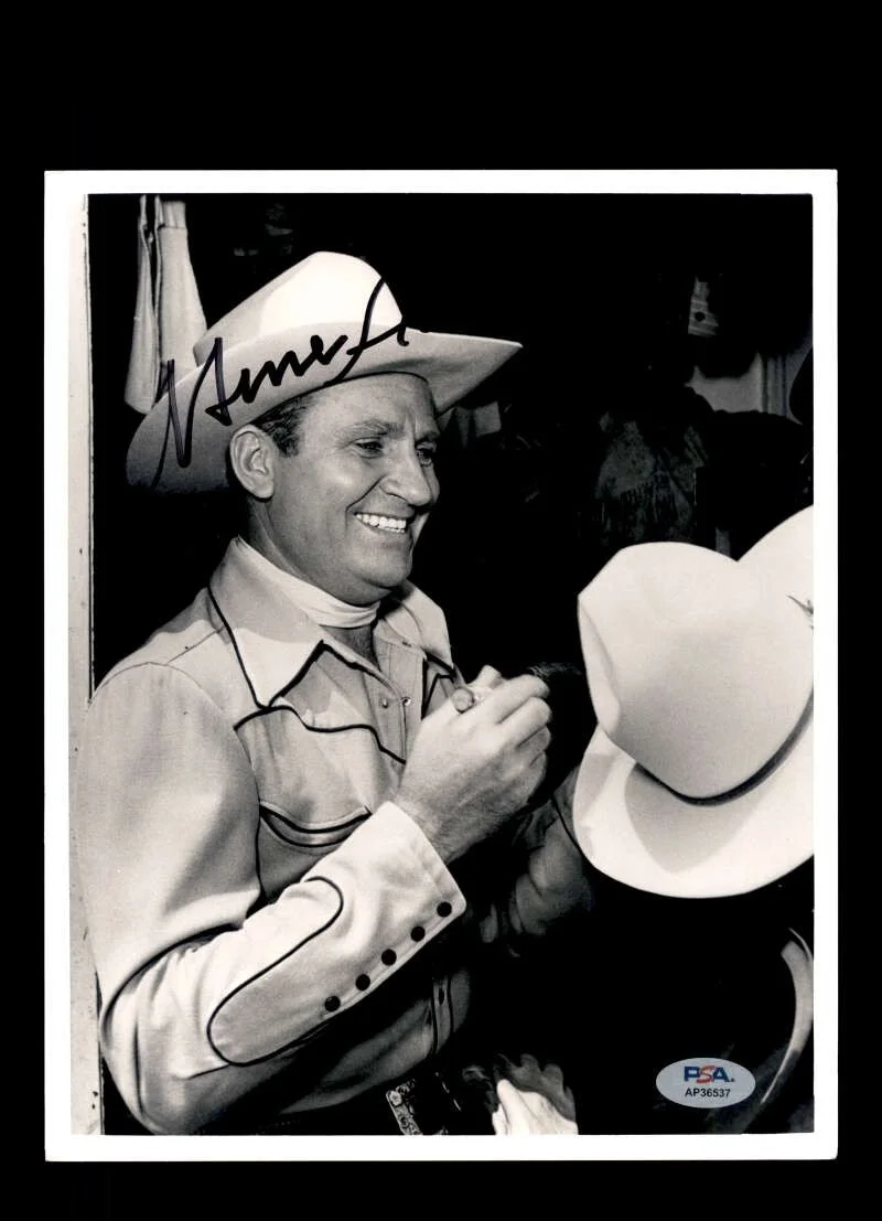 Gene Autry — Gene Autry PSA DNA Coa Signed 8x10 Photo Autograph
