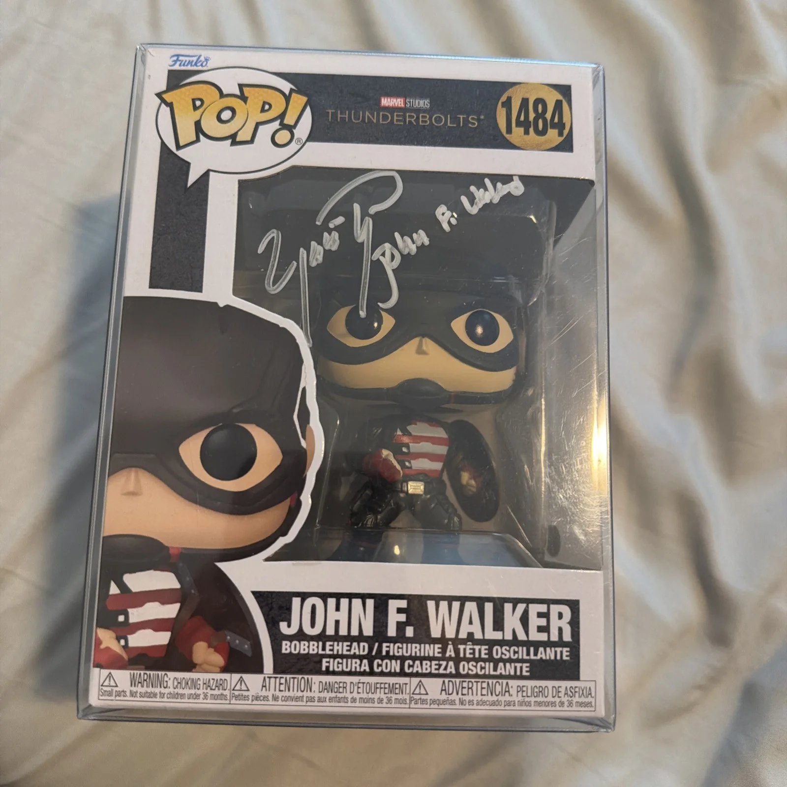 WYATT RUSSELL — WYATT RUSSELL SIGNED JOHN F WALKER FUNKO POP #1484 with Alpha Omega COA, изображение 2