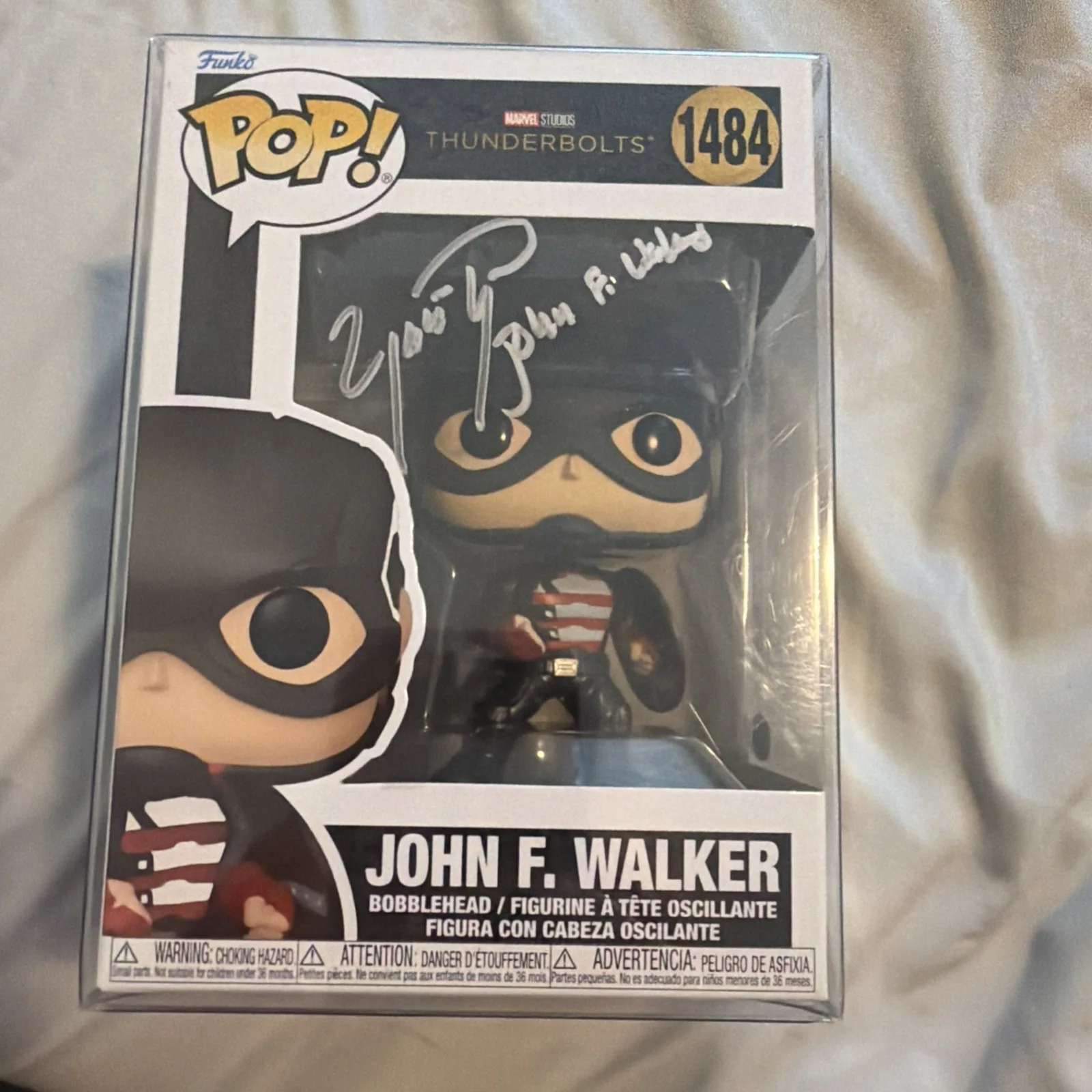 WYATT RUSSELL — WYATT RUSSELL SIGNED JOHN F WALKER FUNKO POP #1484 with Alpha Omega COA, изображение 4