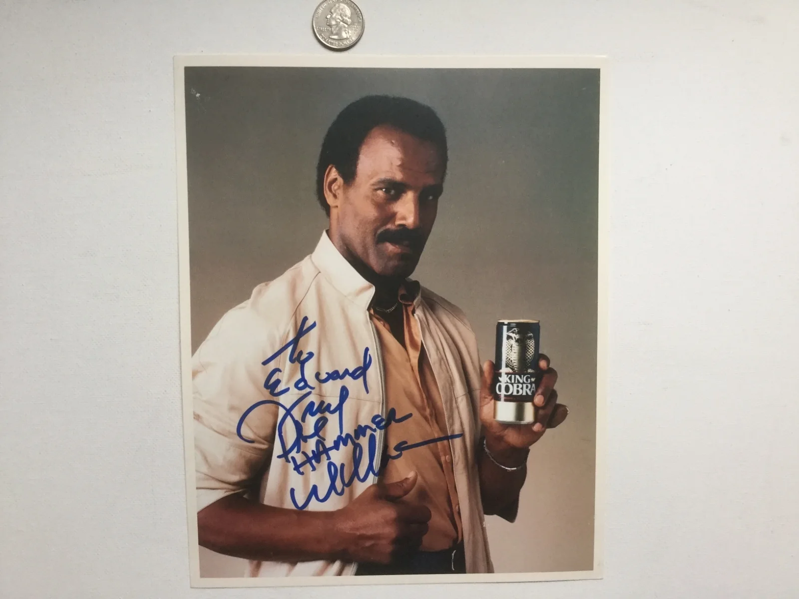 FRED WILLIAMSON actor & football player signed autographed lot of 3 items., изображение 3