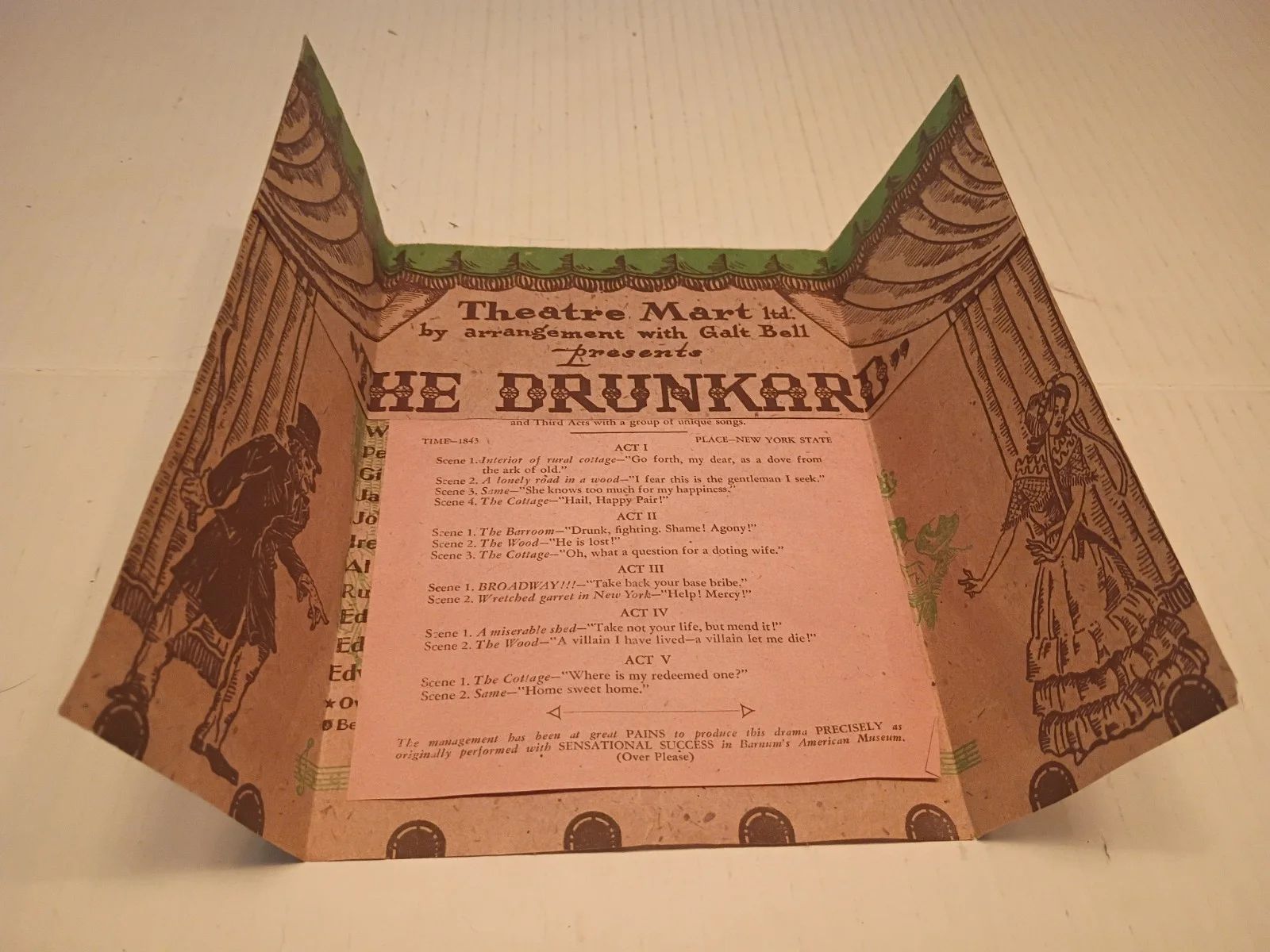souvenir program-The Drunkard-Theater Mart Ltd Play Actors, image 3