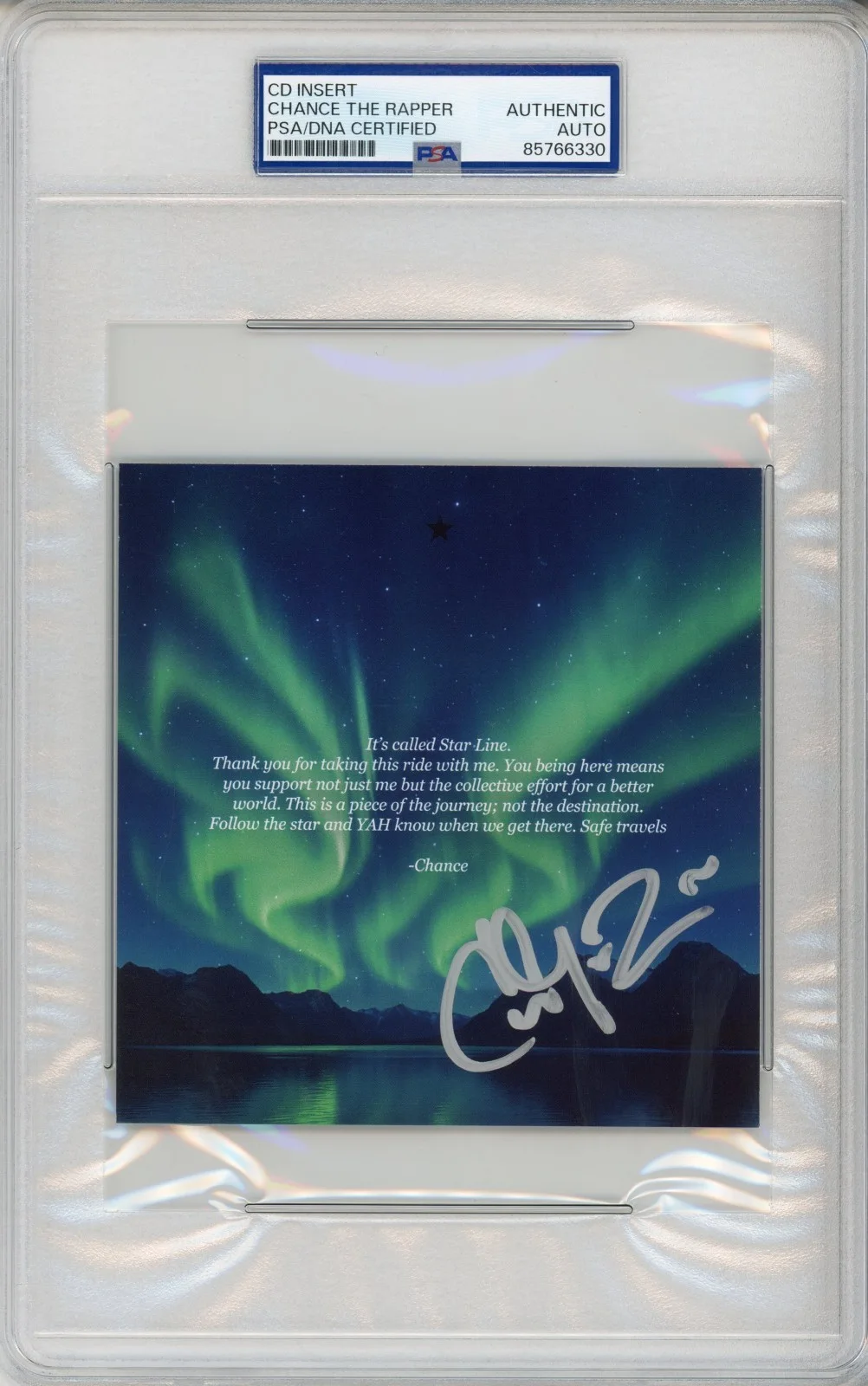 Taylor Swift — CHANCE THE RAPPER SIGNED ALBUM CD COVER ART CARD PSA DNA COA AUTHENTIC AUTOGRAPH