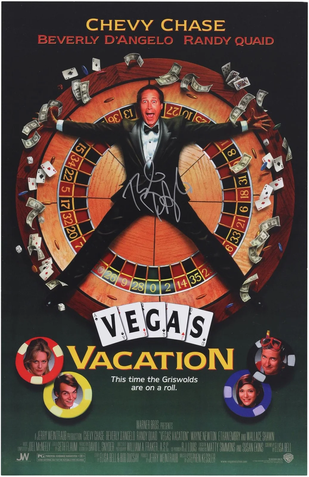 Beverly D'Angelo — Beverly D'Angelo National Lampoon's Vegas Vacation Signed 11" x 17" Movie Poster