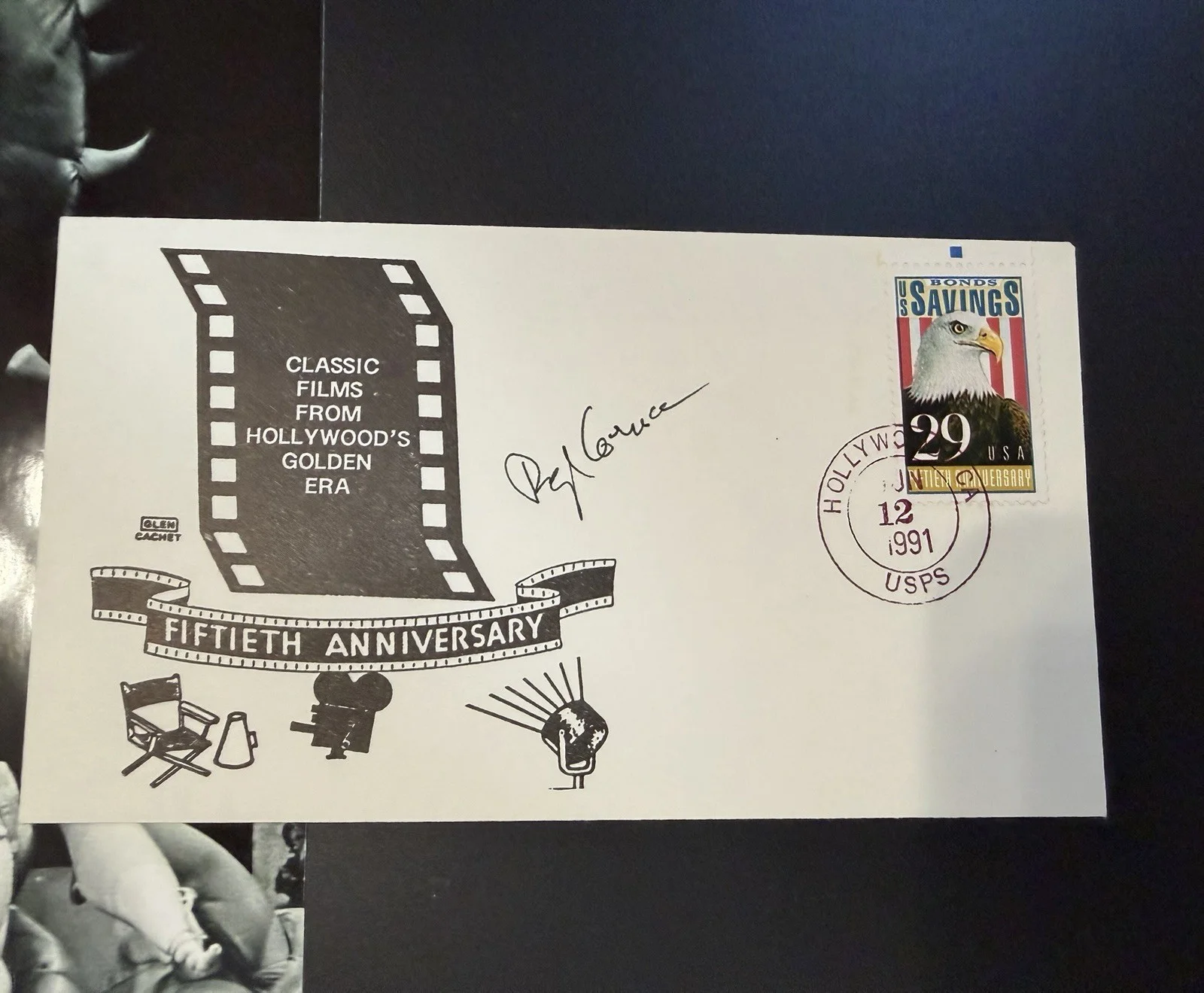 Roger Corman Signed FDC Envelope + 8x10 Photo Cult Horror Film Legend, image 2