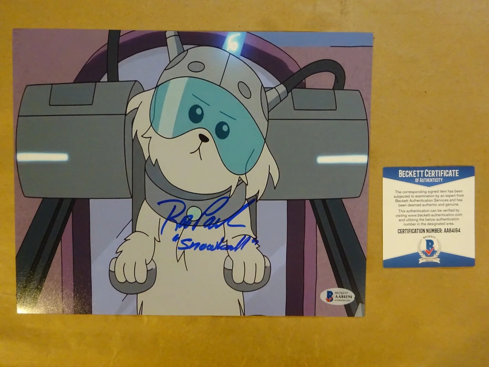 Rob Paulsen — Autographed Rob Paulsen Signed 8"x10" Snowball Rick and Morty Photo BAS COA