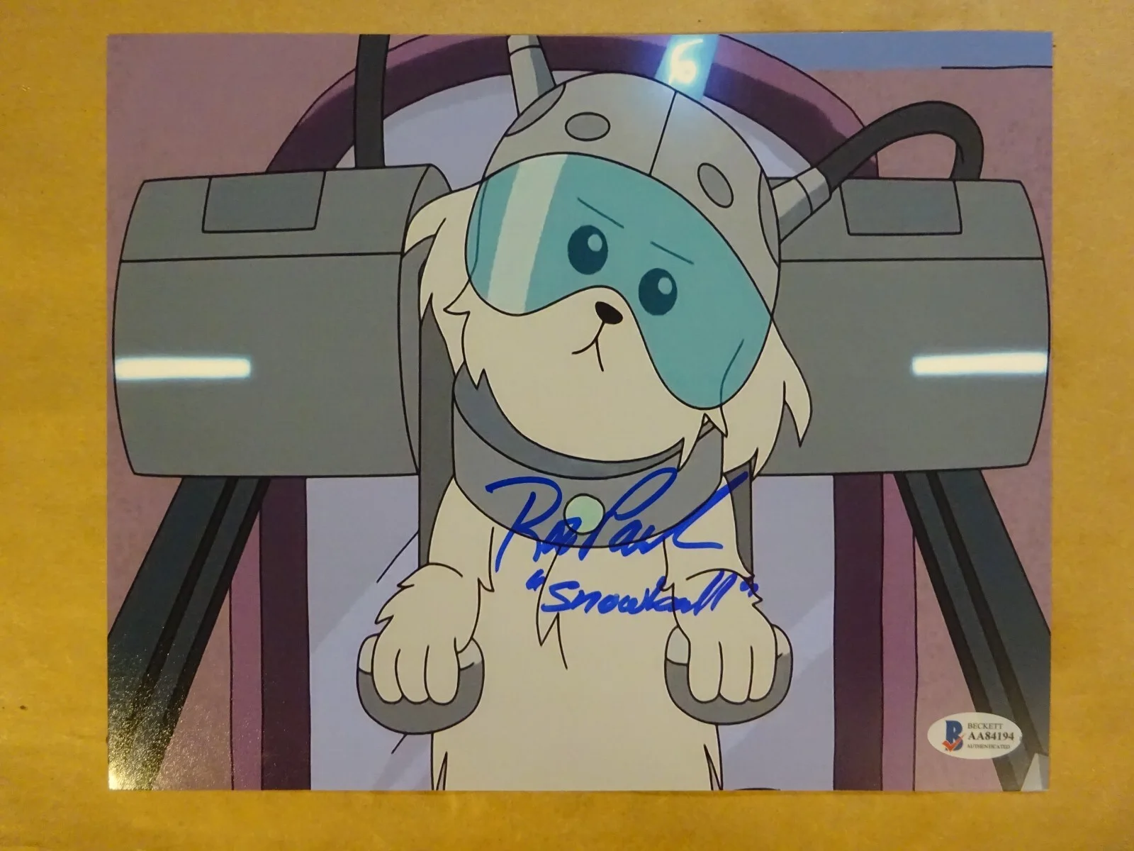Rob Paulsen — Autographed Rob Paulsen Signed 8"x10" Snowball Rick and Morty Photo BAS COA, image 2