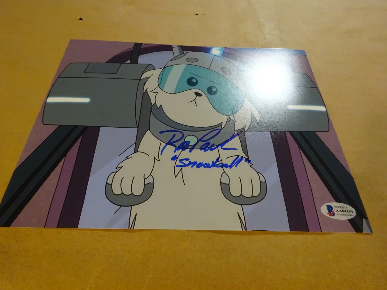 Rob Paulsen — Autographed Rob Paulsen Signed 8"x10" Snowball Rick and Morty Photo BAS COA, image 3
