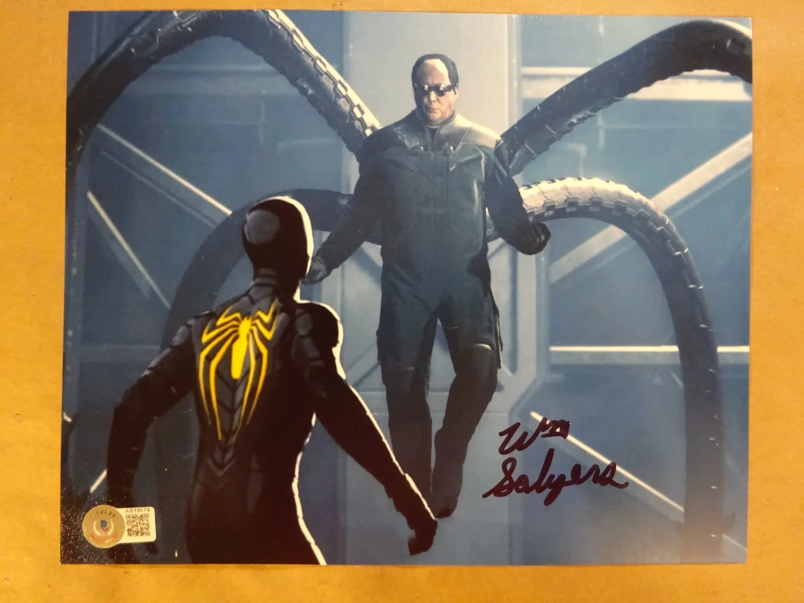 William Salyers — Autographed William Salyers Signed 8x10 Spider-Man Doc Ock Photo Beckett BAS COA