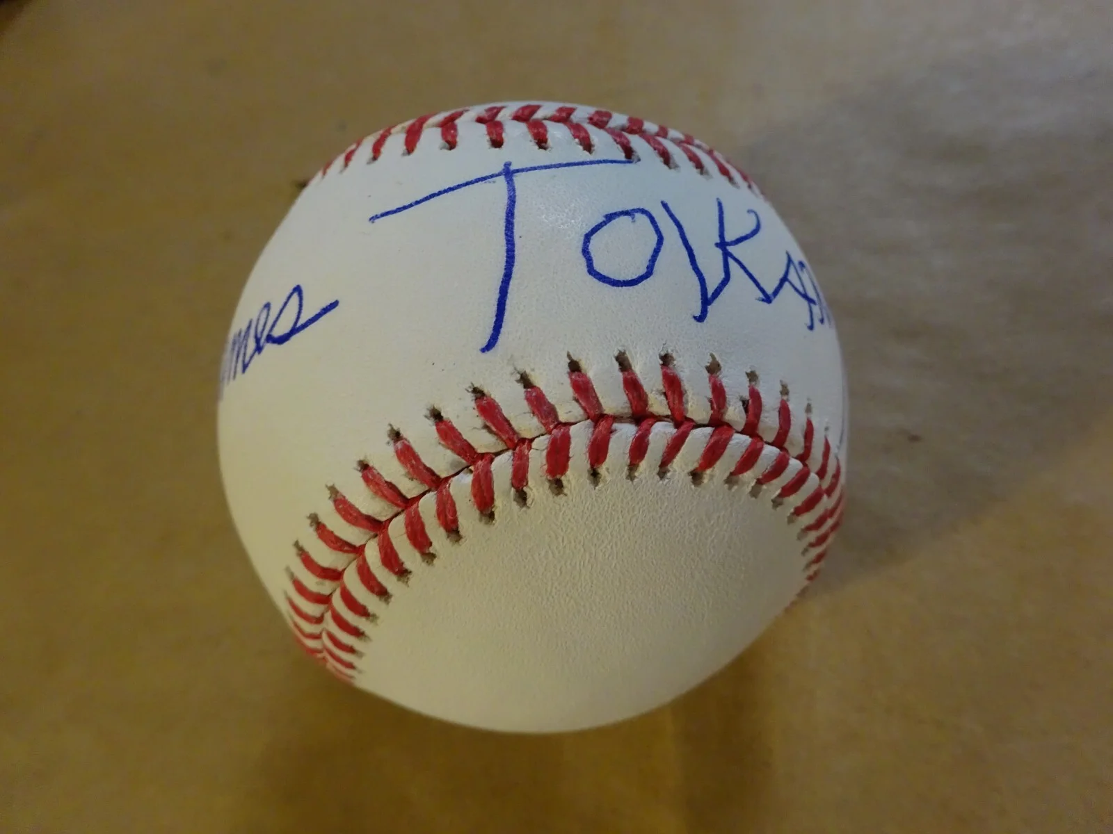 James Tolkan — Signed JAMES TOLKAN Autographed BASEBALL Beckett BAS COA BTTF Strickland, image 4