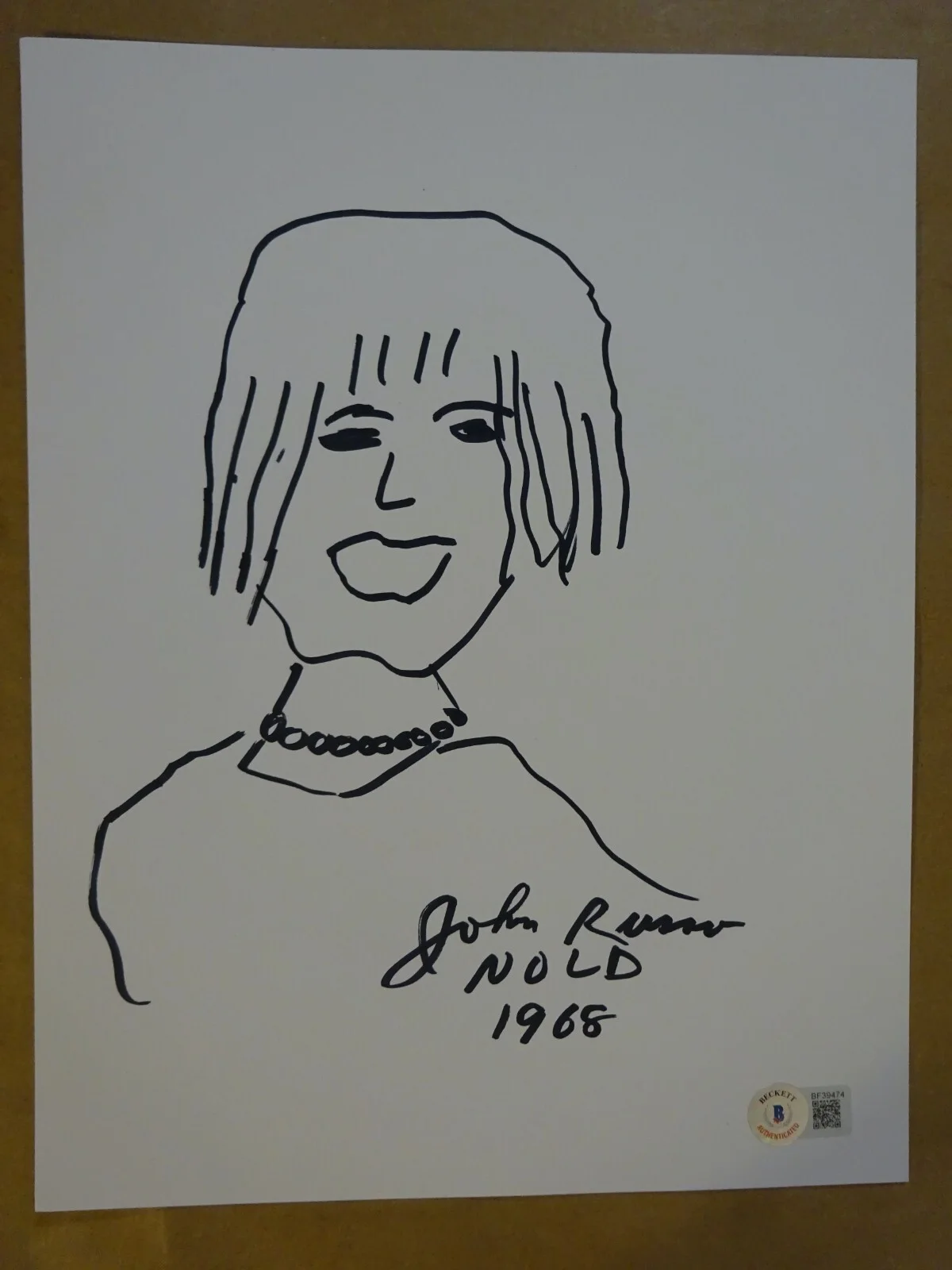 John Russo — Signed John Russo Autographed Night of the Living Dead Sketch 8.5"x11" Sheet BAS