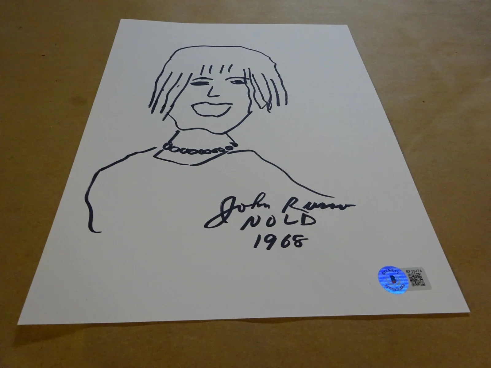 John Russo — Signed John Russo Autographed Night of the Living Dead Sketch 8.5"x11" Sheet BAS, image 2