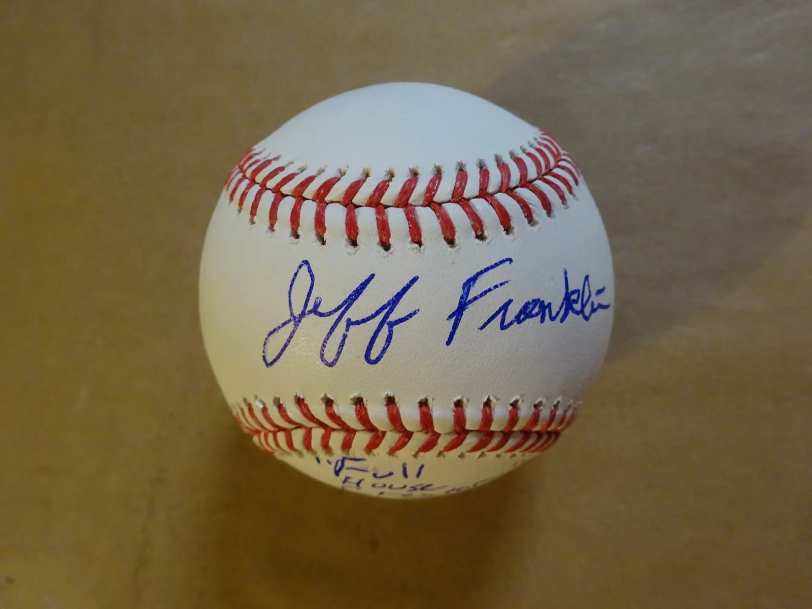 Jeff Franklin — Signed Jeff Franklin Autographed Baseball Full House Creator JSA COA, image 3