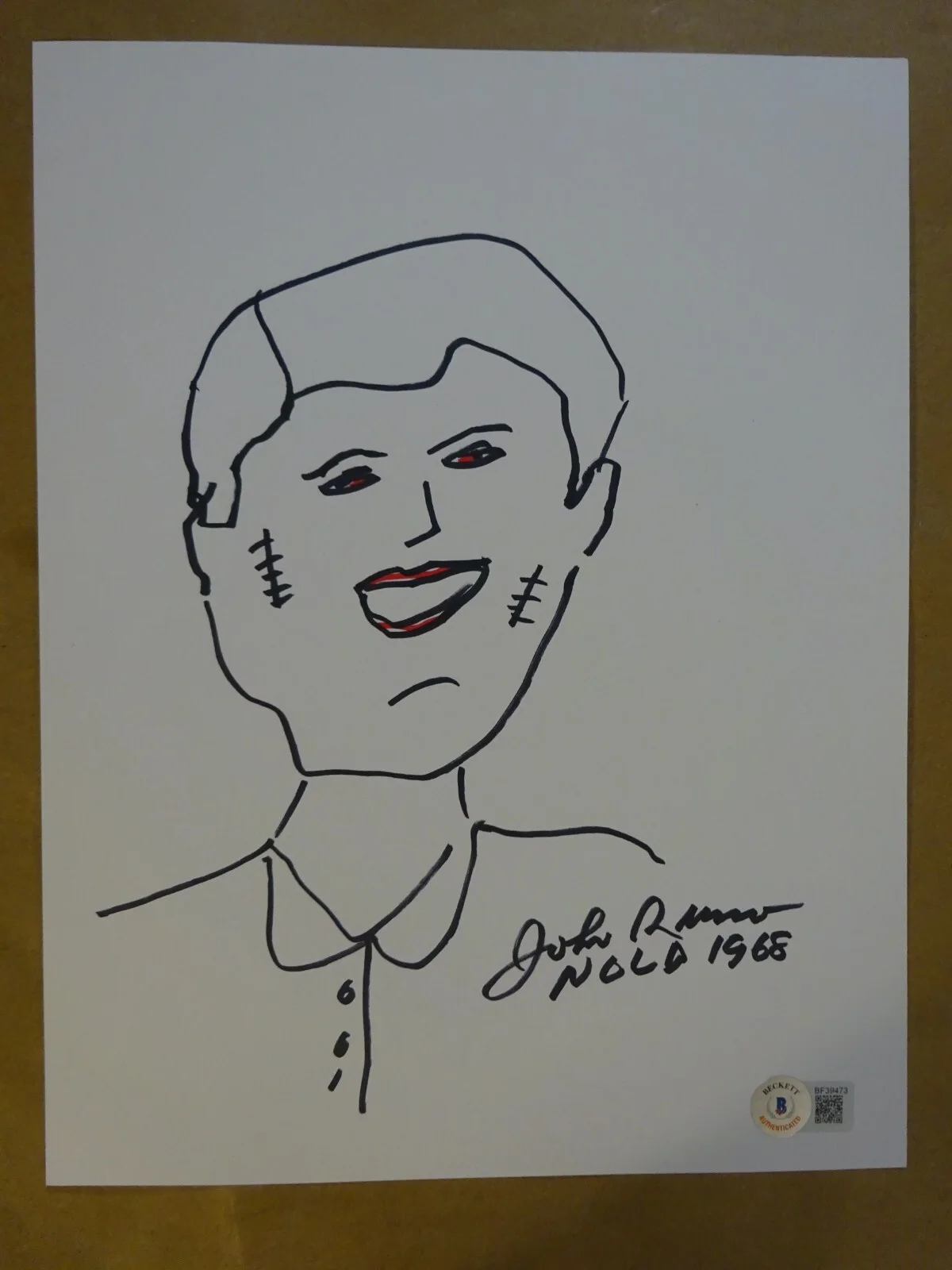 John Russo — Signed John Russo Autographed Night of the Living Dead Sketch 8.5"x11" Sheet BAS