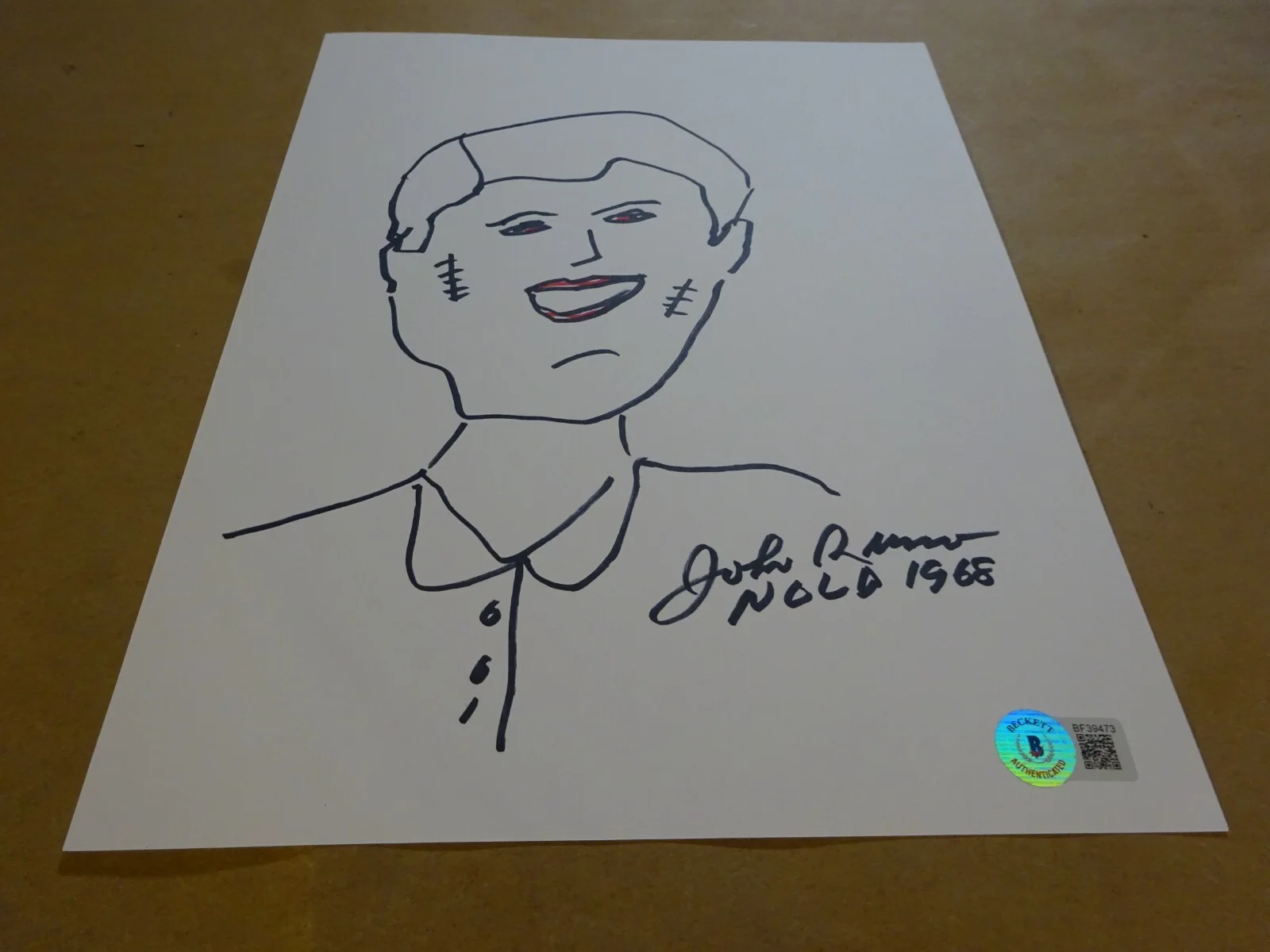 John Russo — Signed John Russo Autographed Night of the Living Dead Sketch 8.5"x11" Sheet BAS, изображение 2