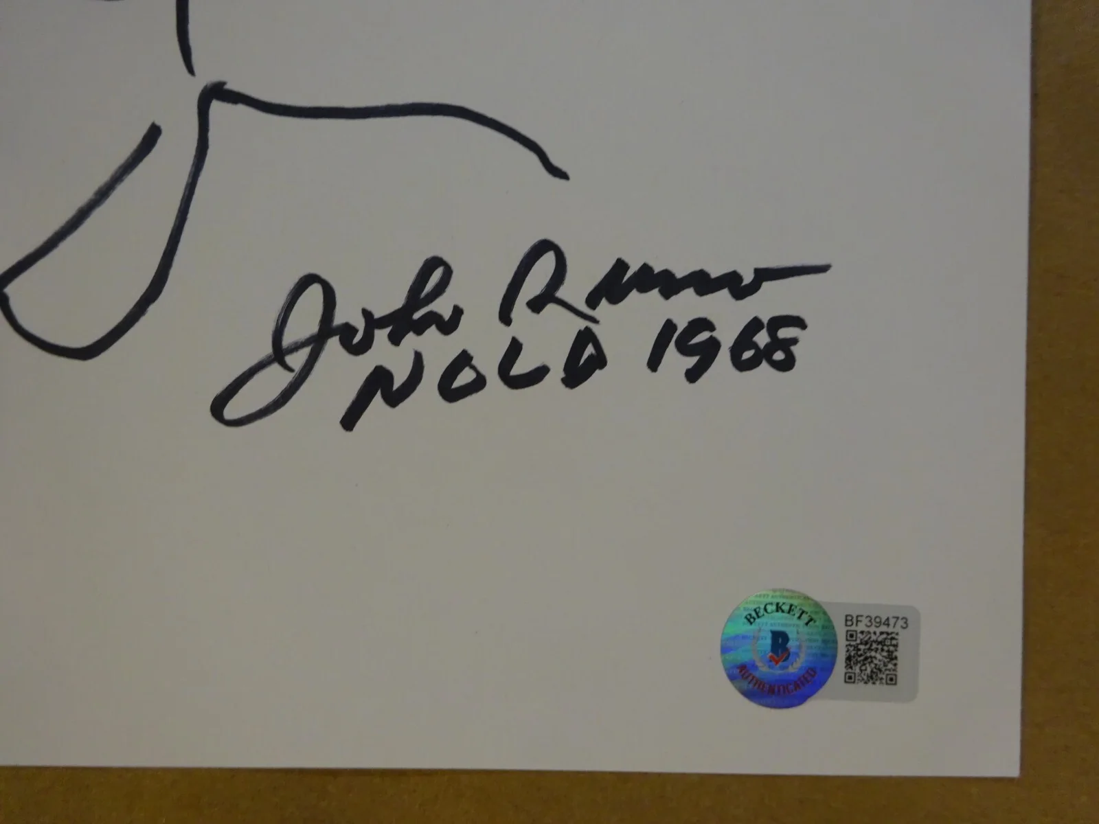 John Russo — Signed John Russo Autographed Night of the Living Dead Sketch 8.5"x11" Sheet BAS, изображение 3