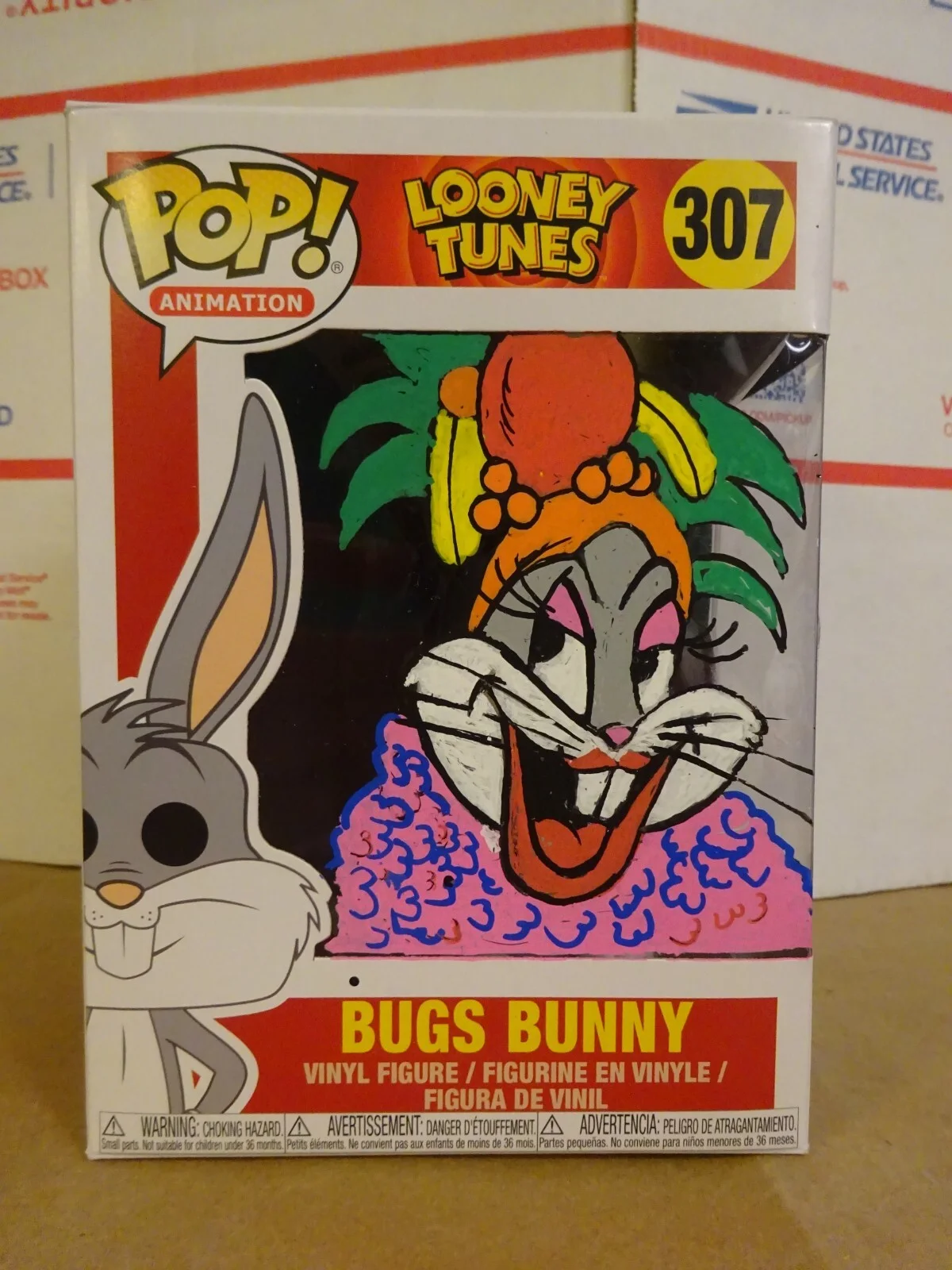 Richard Maurizio — Richard Maurizio Signed & Sketched Looney Tunes Bugs Bunny Funko Pop #307, image 2