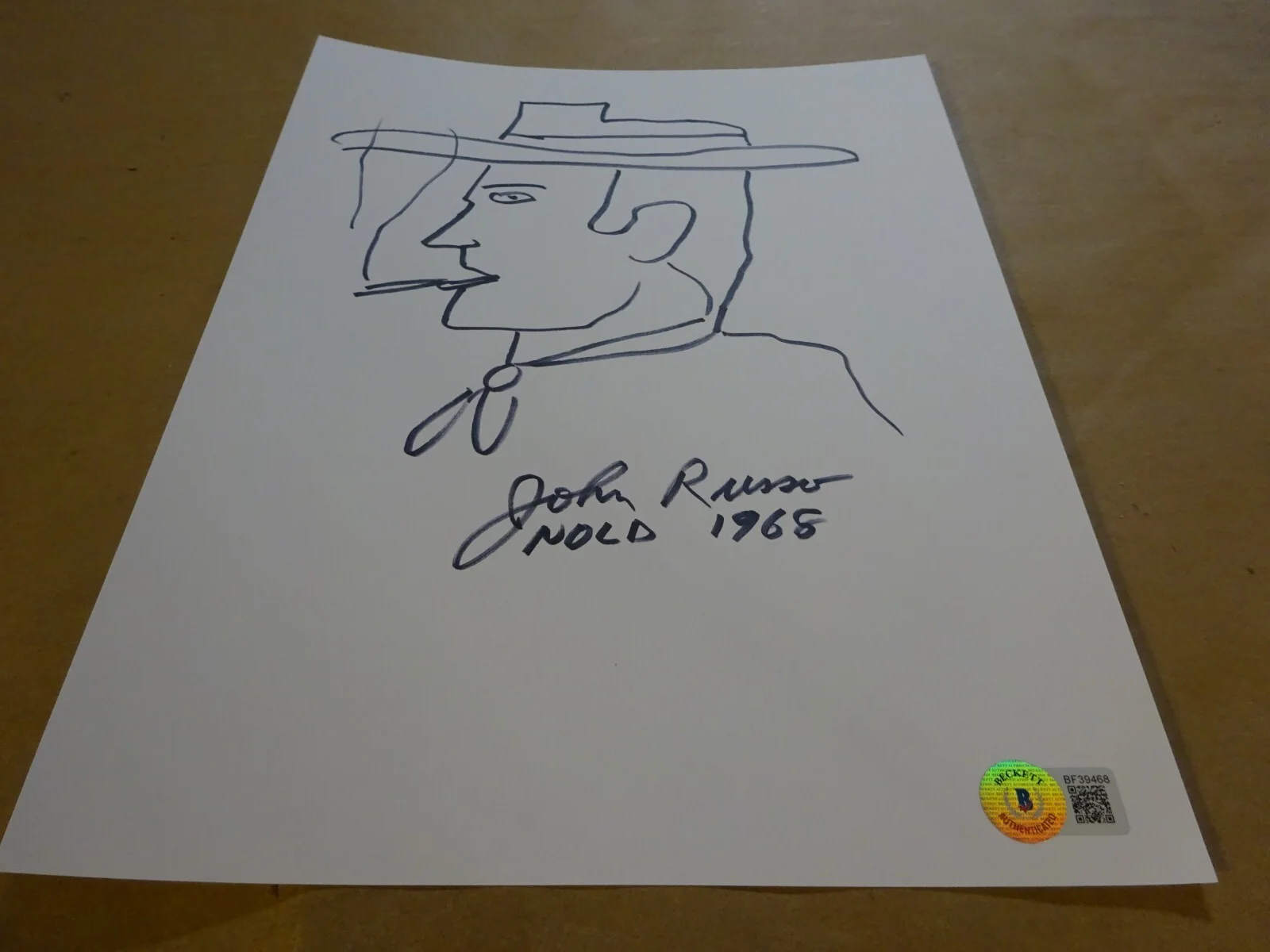 John Russo — Signed John Russo Autographed Night of the Living Dead Sketch 8.5"x11" Sheet BAS, изображение 2