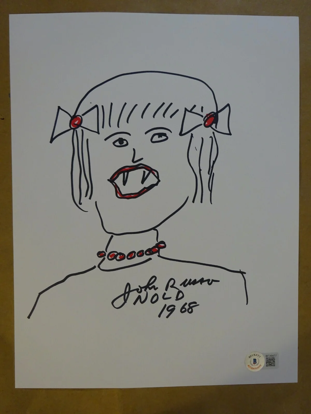 John Russo — Signed John Russo Autographed Night of the Living Dead Sketch 8.5"x11" Sheet BAS