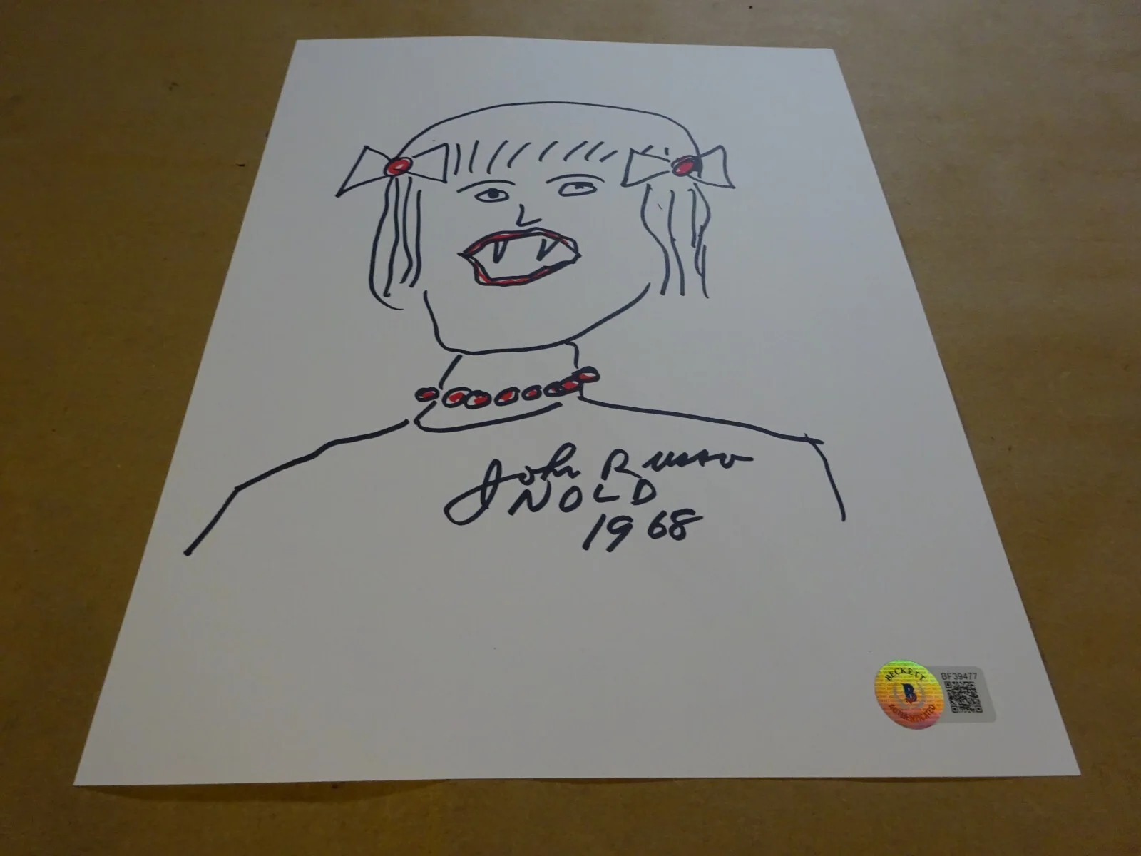 John Russo — Signed John Russo Autographed Night of the Living Dead Sketch 8.5"x11" Sheet BAS, изображение 2