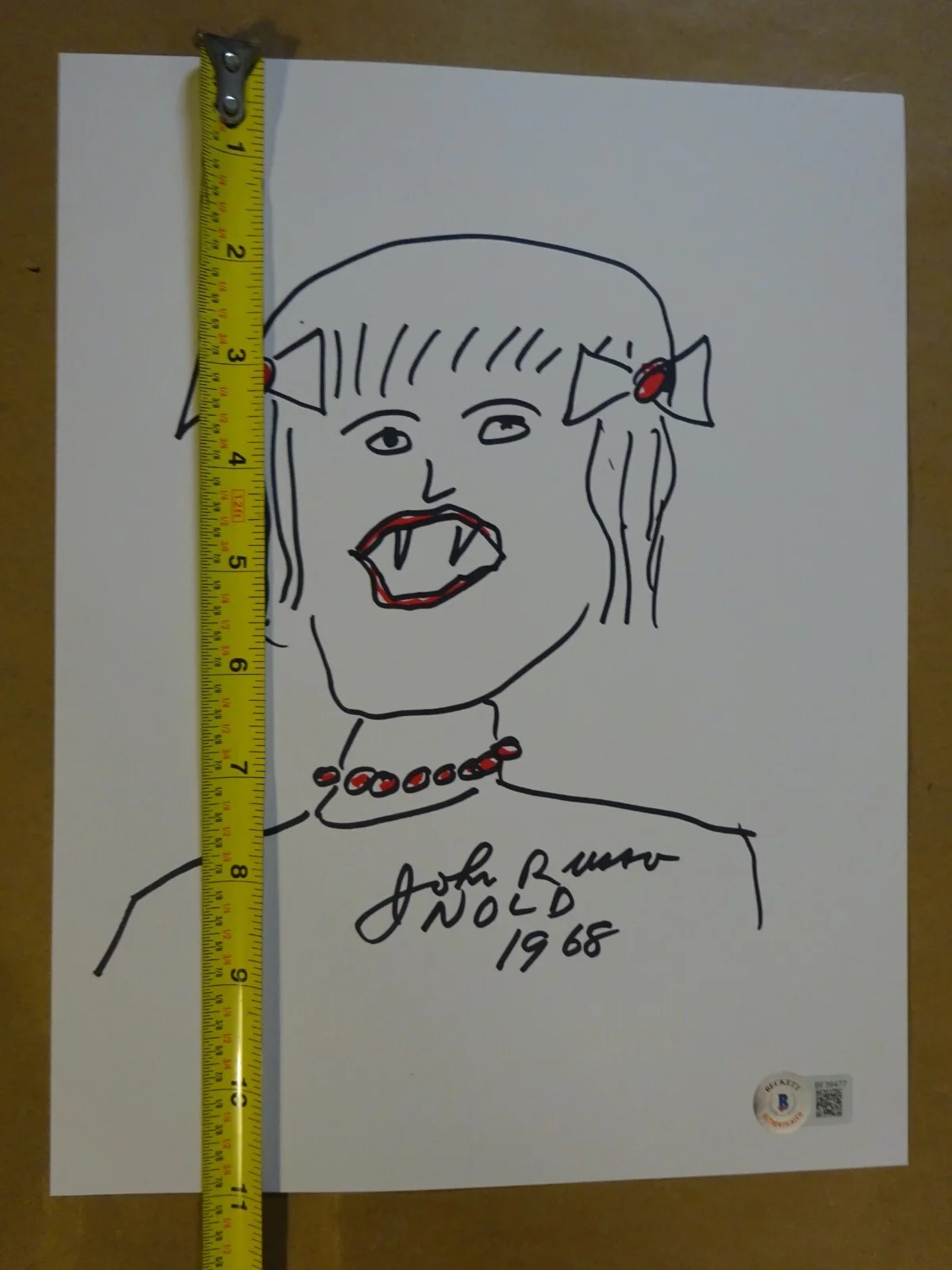 John Russo — Signed John Russo Autographed Night of the Living Dead Sketch 8.5"x11" Sheet BAS, изображение 5