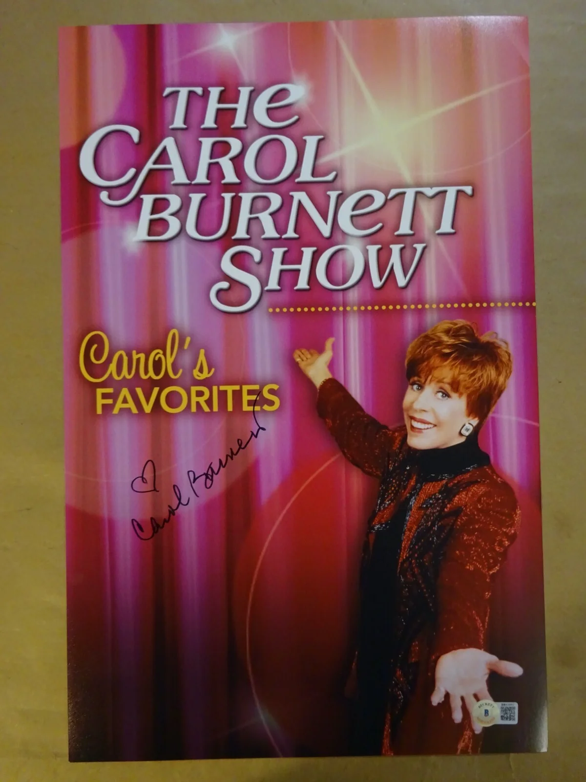 Caroll Burnett — Signed The Carol Burnett Show Autographed 11"x17" Photo Beckett BAS COA, image 2
