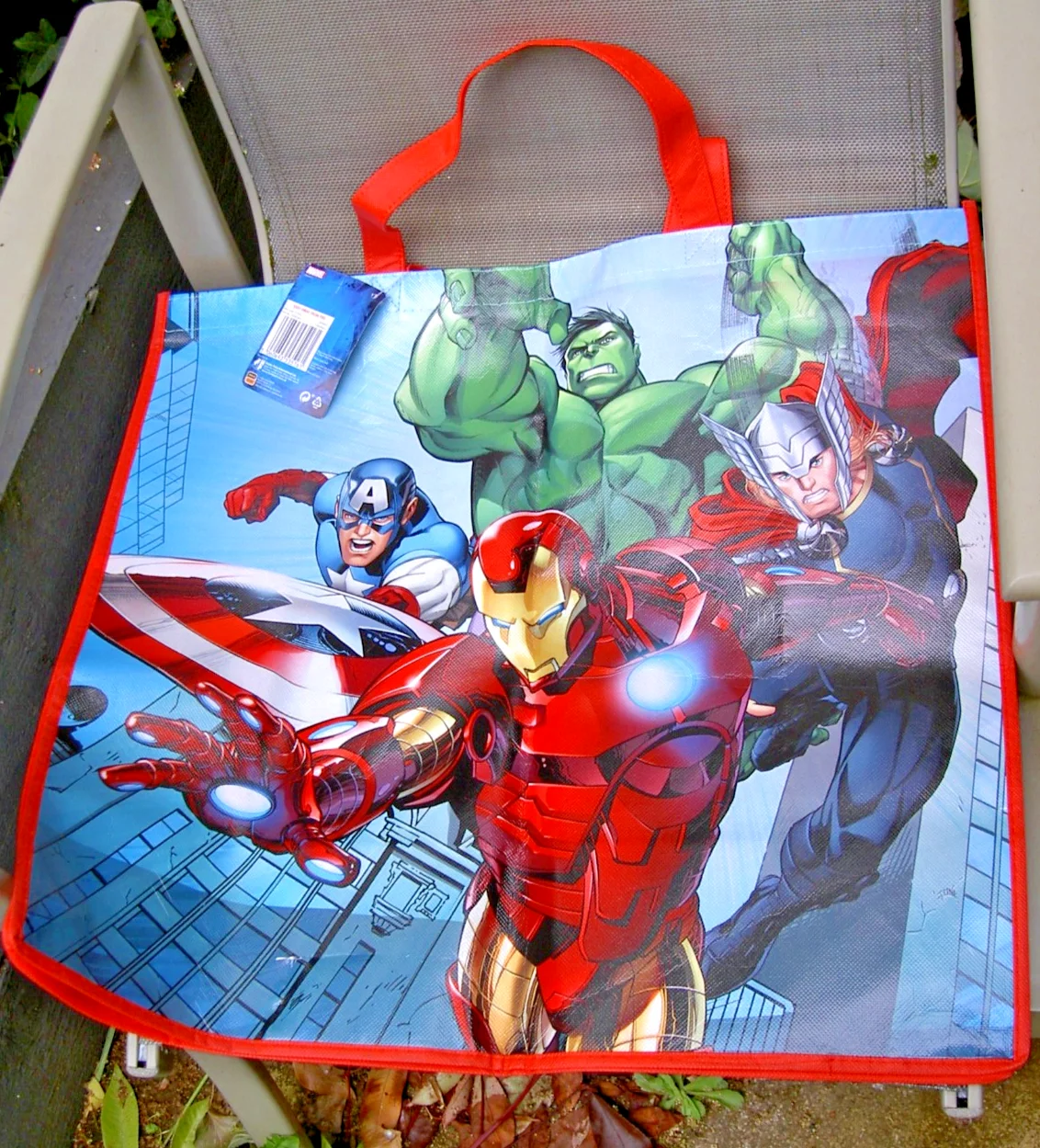 MARVEL AVENGERS REUSABLE SHOPPING TOTE BAG LARGE HULK IRON MAN CAPTIAN AMERICA, изображение 2