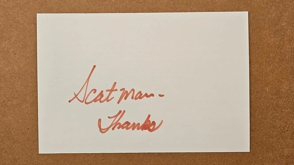SCATMAN CROTHERS — SCATMAN CROTHERS SIGNED 4x6 INDEX CARD AUTOGRAPH - THE SHINING