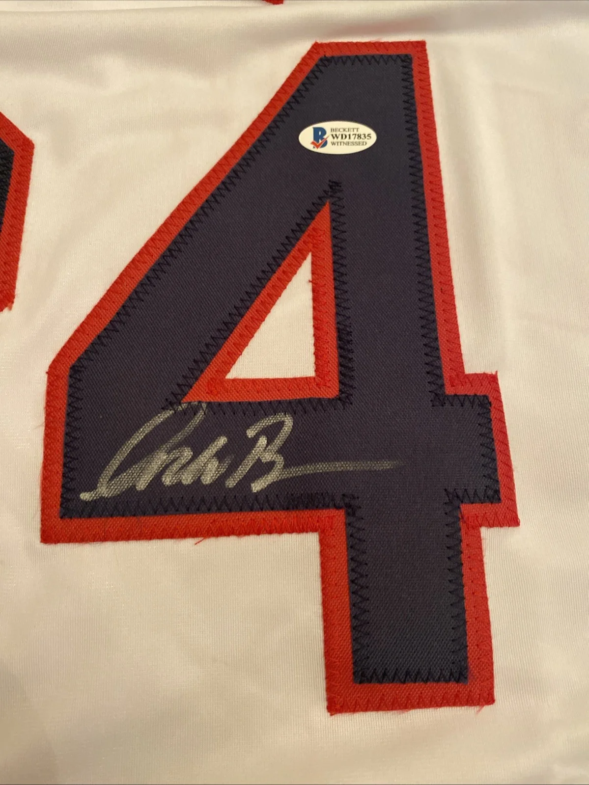 Corbin Bersen — Corbin Bersen Signed Cleveland Indians “DORN" Major League Movie Jersey. Beckett, изображение 3