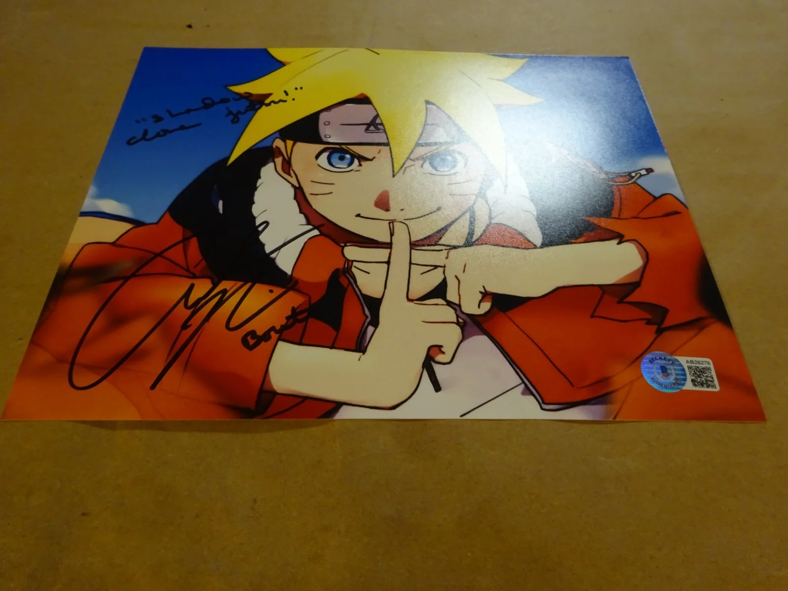 Amanda Miller — Autographed Amanda Miller Signed 8"x10" Boruto Naruto Photo BAS COA, image 2