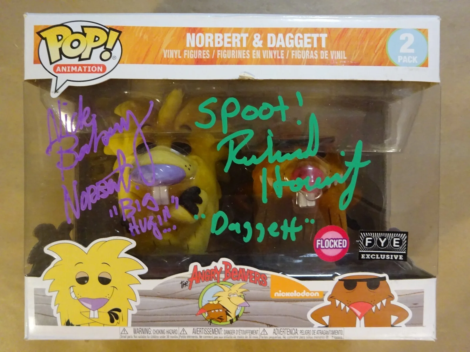 Nick Bakay, Richard Horvitz — Rare Signed The Angry Beavers Nick Bakay & Richard Horvitz Funko Pop Set JSA COA, изображение 2