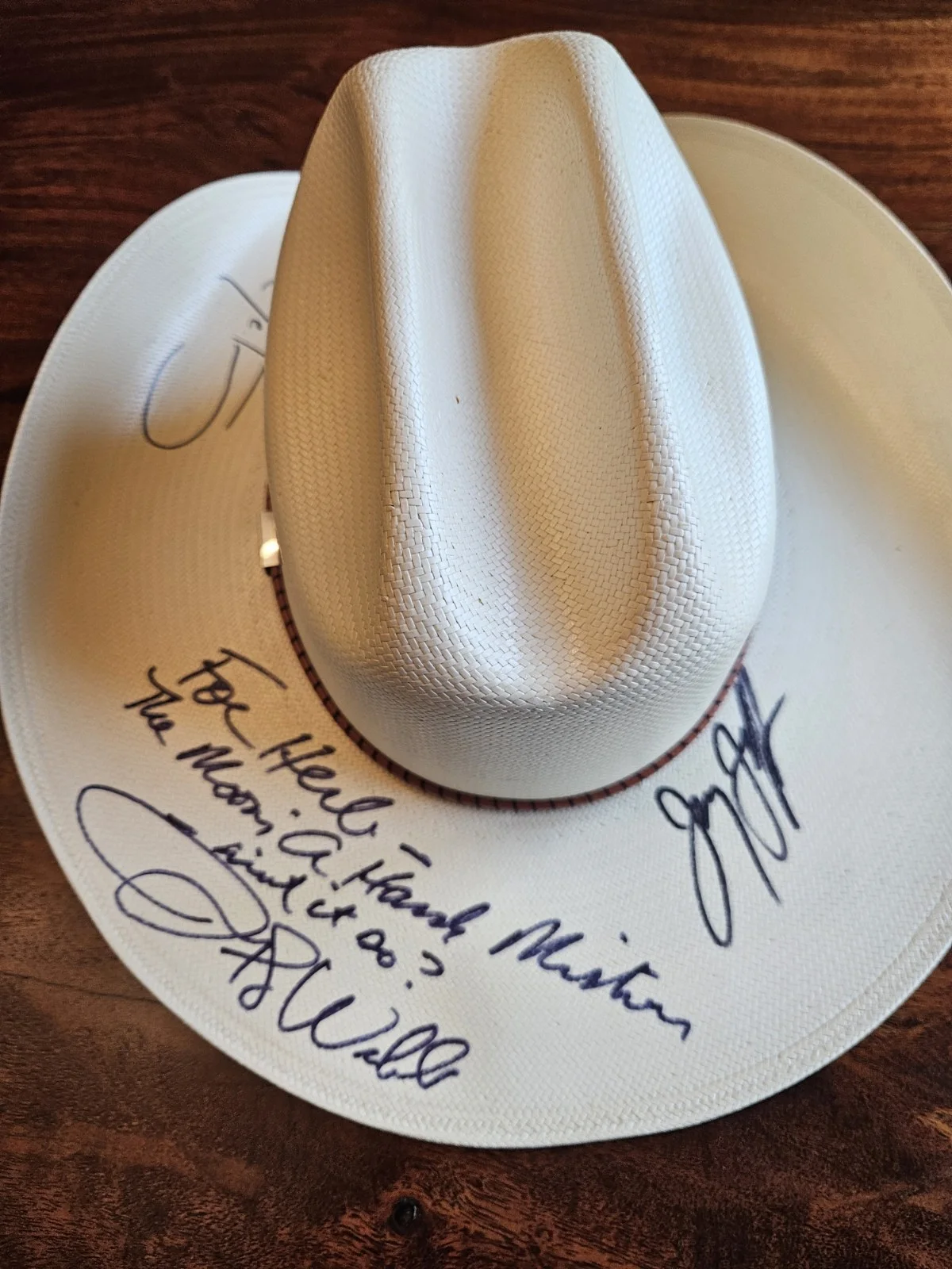 JERRY JEFF WALKER SIGNED COWBOY HAT 7 3/8, image 2