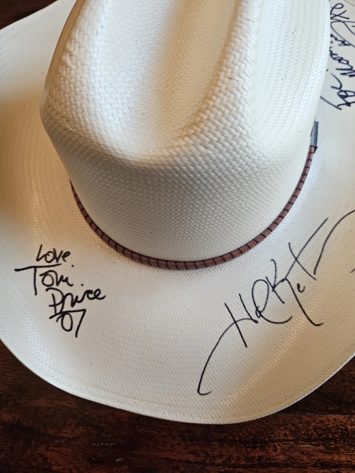 JERRY JEFF WALKER SIGNED COWBOY HAT 7 3/8, image 3