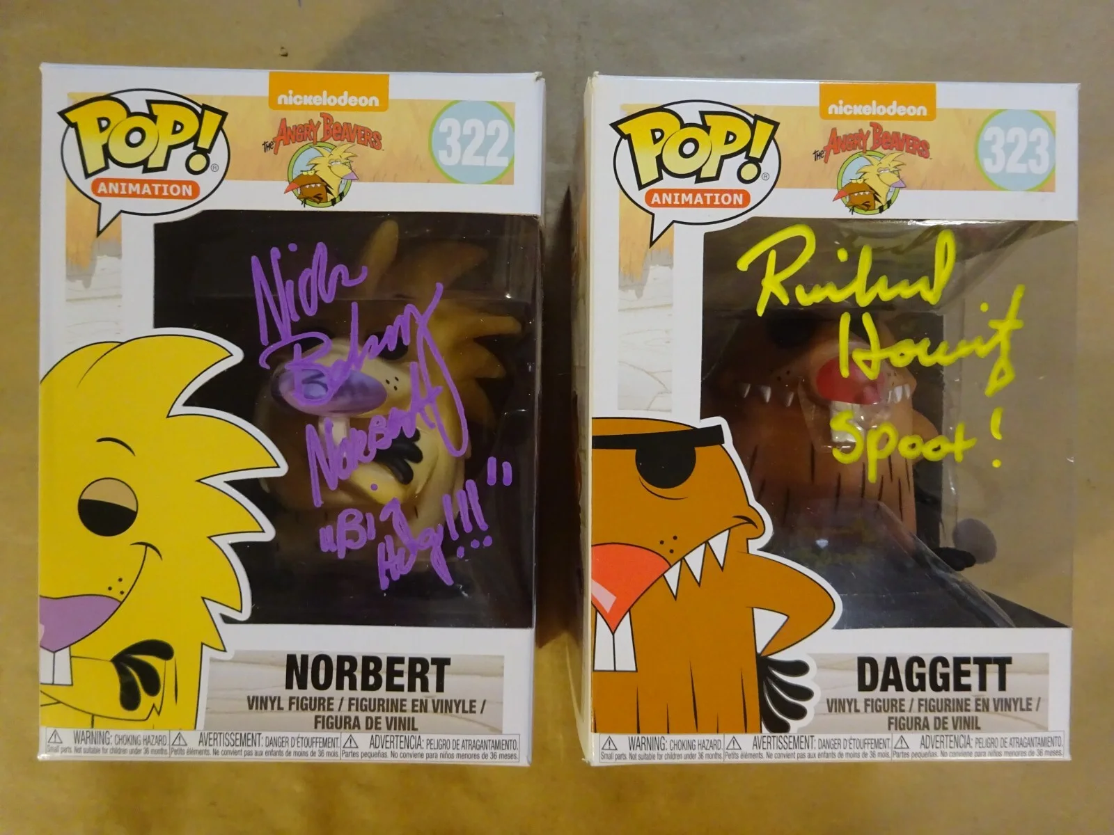 Nick Bakay, Richard Horvitz — Set of 2 Signed The Angry Beavers Nick Bakay & Richard Horvitz Funko Pop JSA COA, изображение 2
