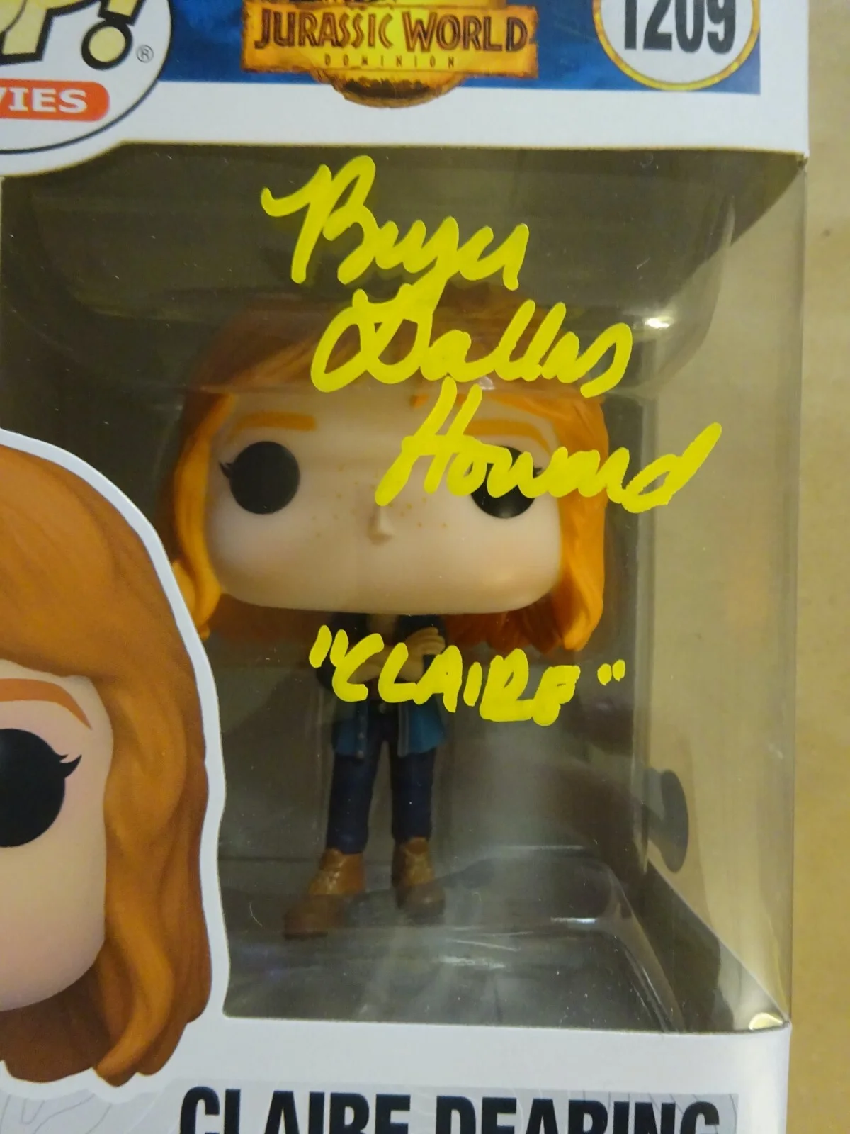 Bryce Dallas Howard — Signed Bryce Dallas Howard Autographed Claire Jurassic World Funko Pop BAS COA, image 3