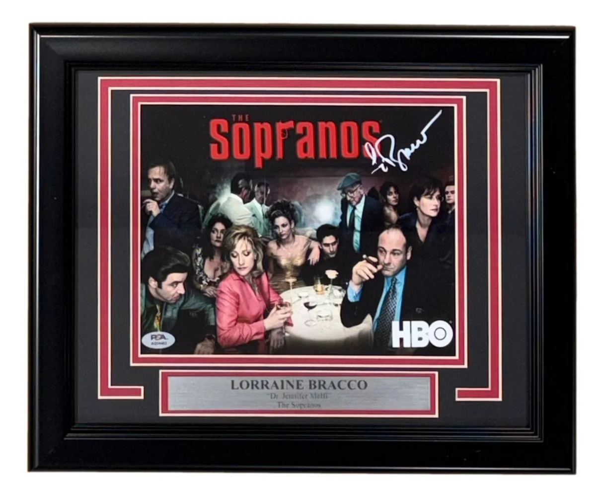 Lorraine Bracco — Lorraine Bracco Signed Framed 8x10 The Sopranos Photo PSA/DNA