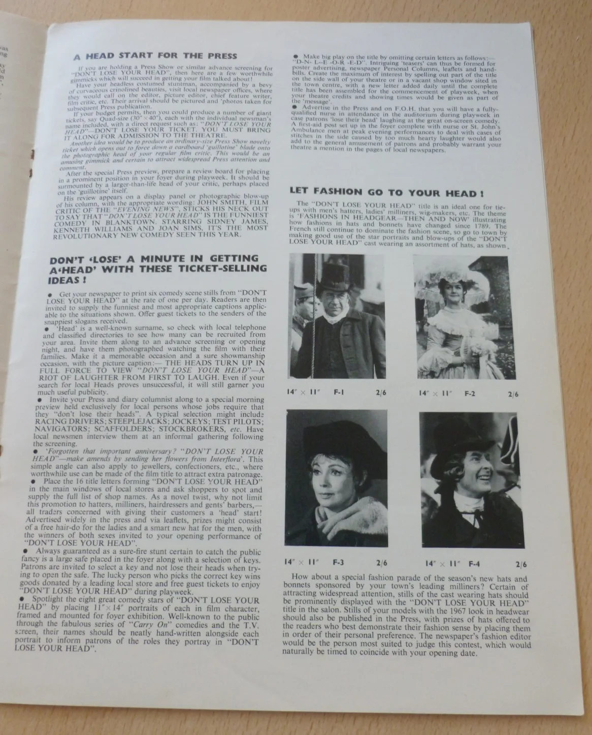 Carry On Don't Lose Your Head Press Book Sid James Jim Dale Kenneth Williams, image 4